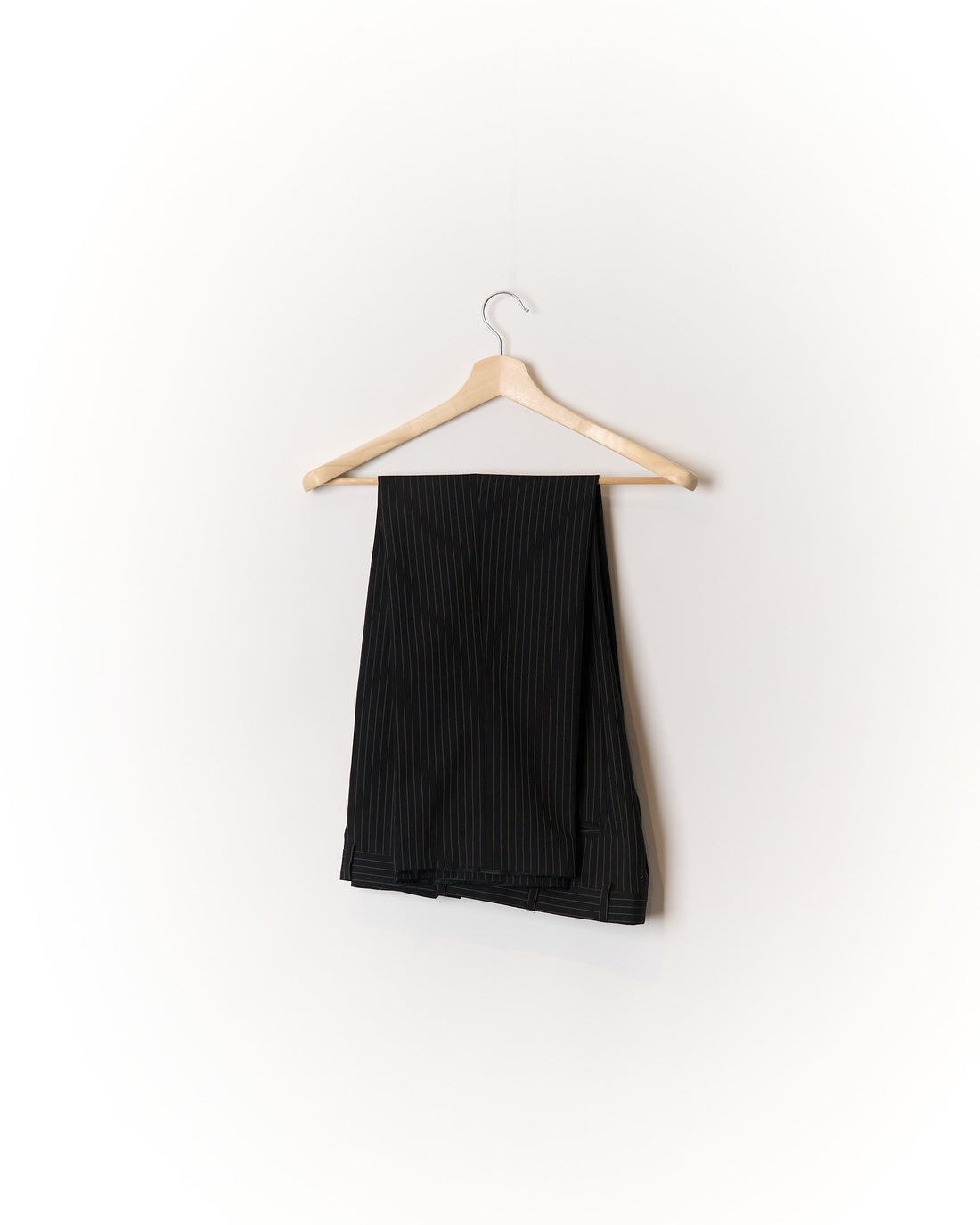 Black and Yellow Brown Pinstripe Wool Suit