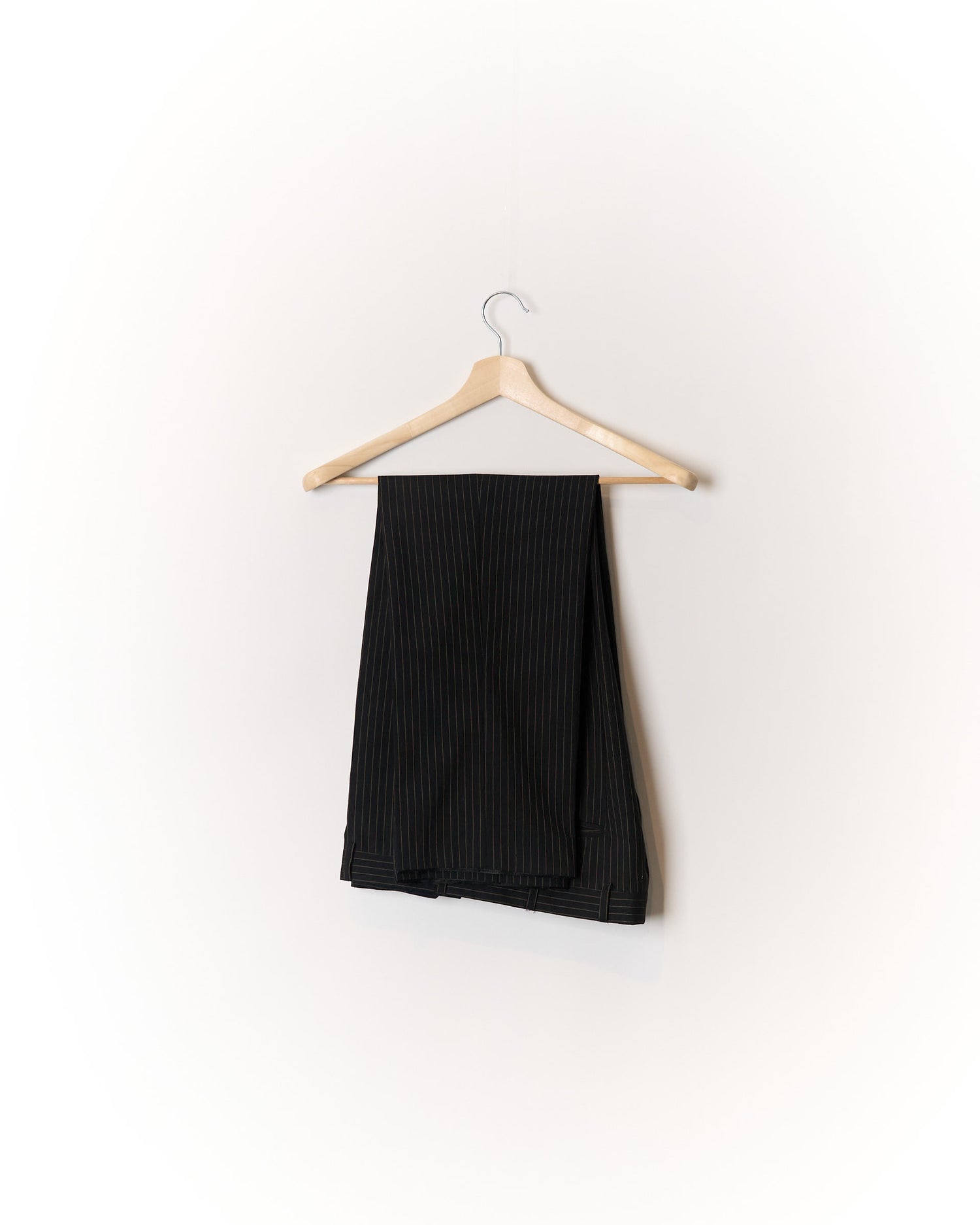 Black and Yellow Brown Pinstripe Wool Suit