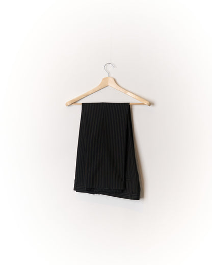 Black and Yellow Brown Pinstripe Wool Suit