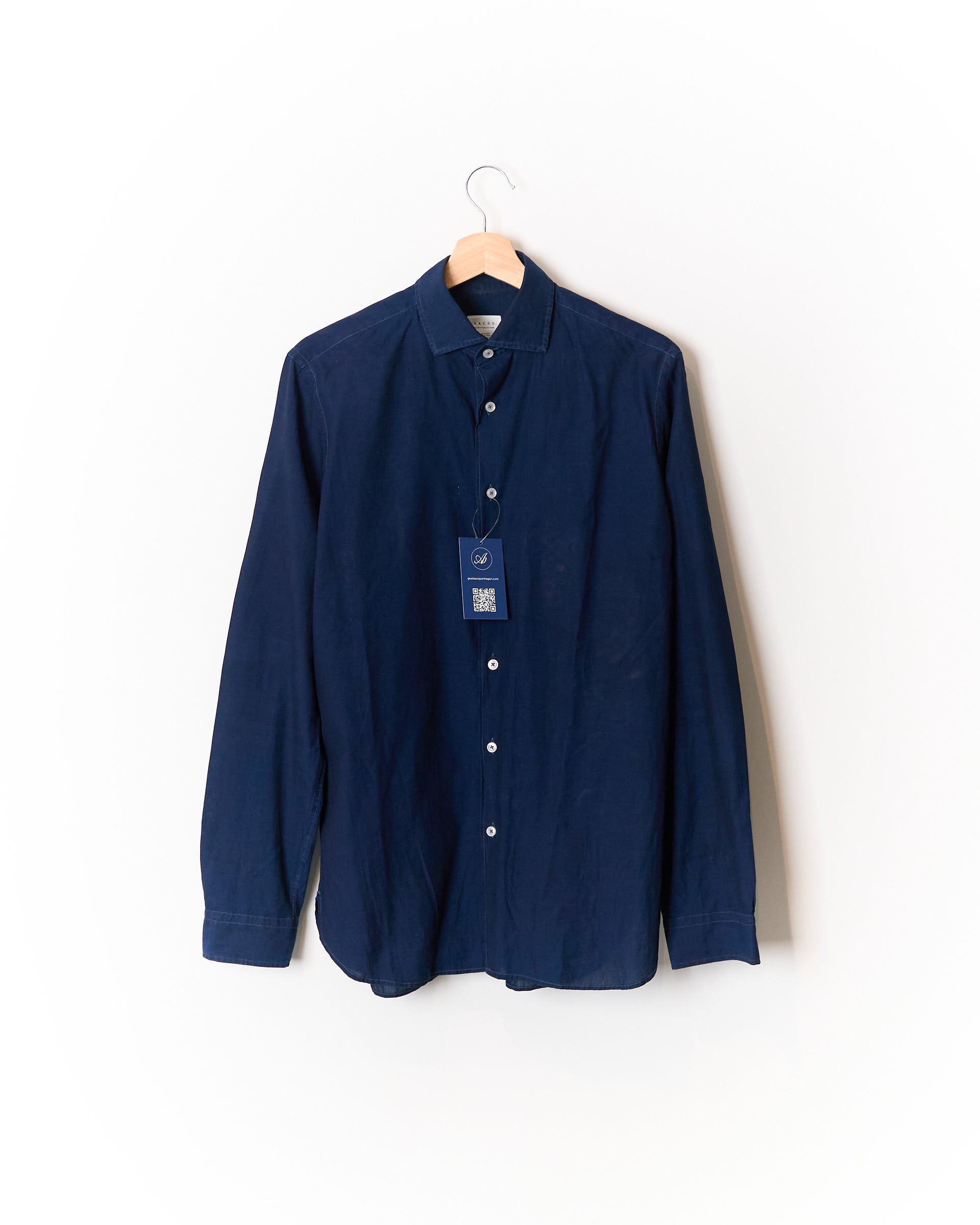 Xacus Navy Cotton Shirt