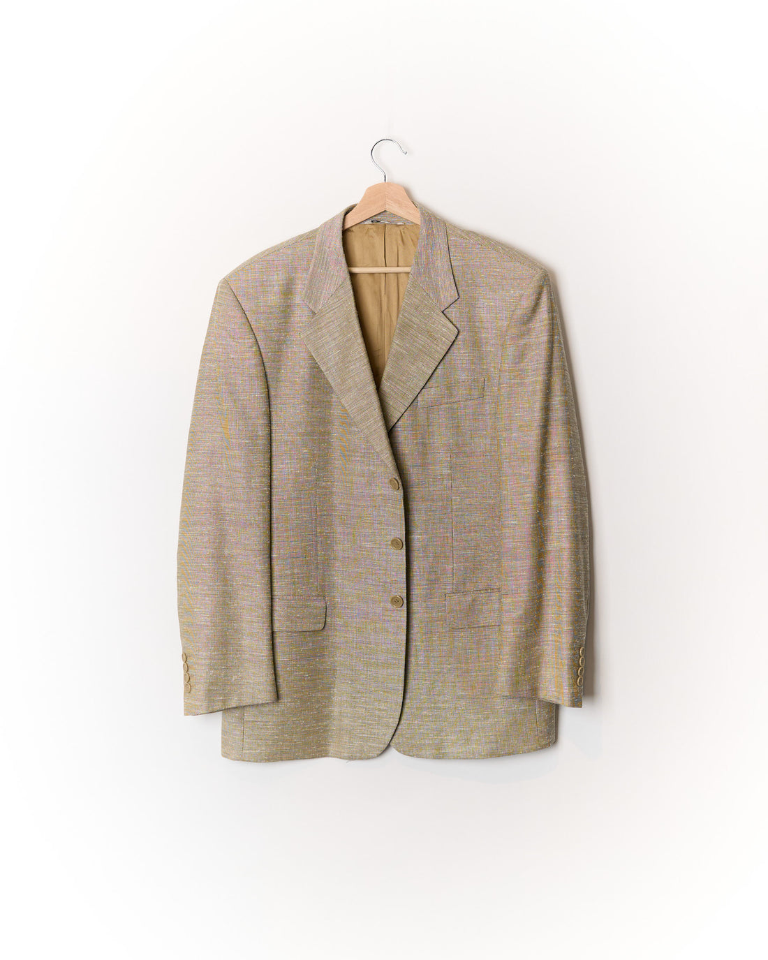 San René Light Brown Silk and Wool Blazer