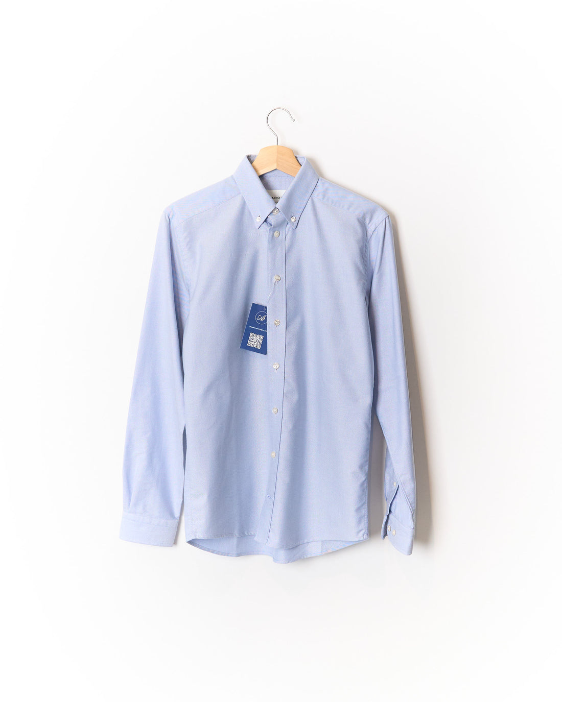 Barons Light Blue Button Down Slim Cotton Shirt