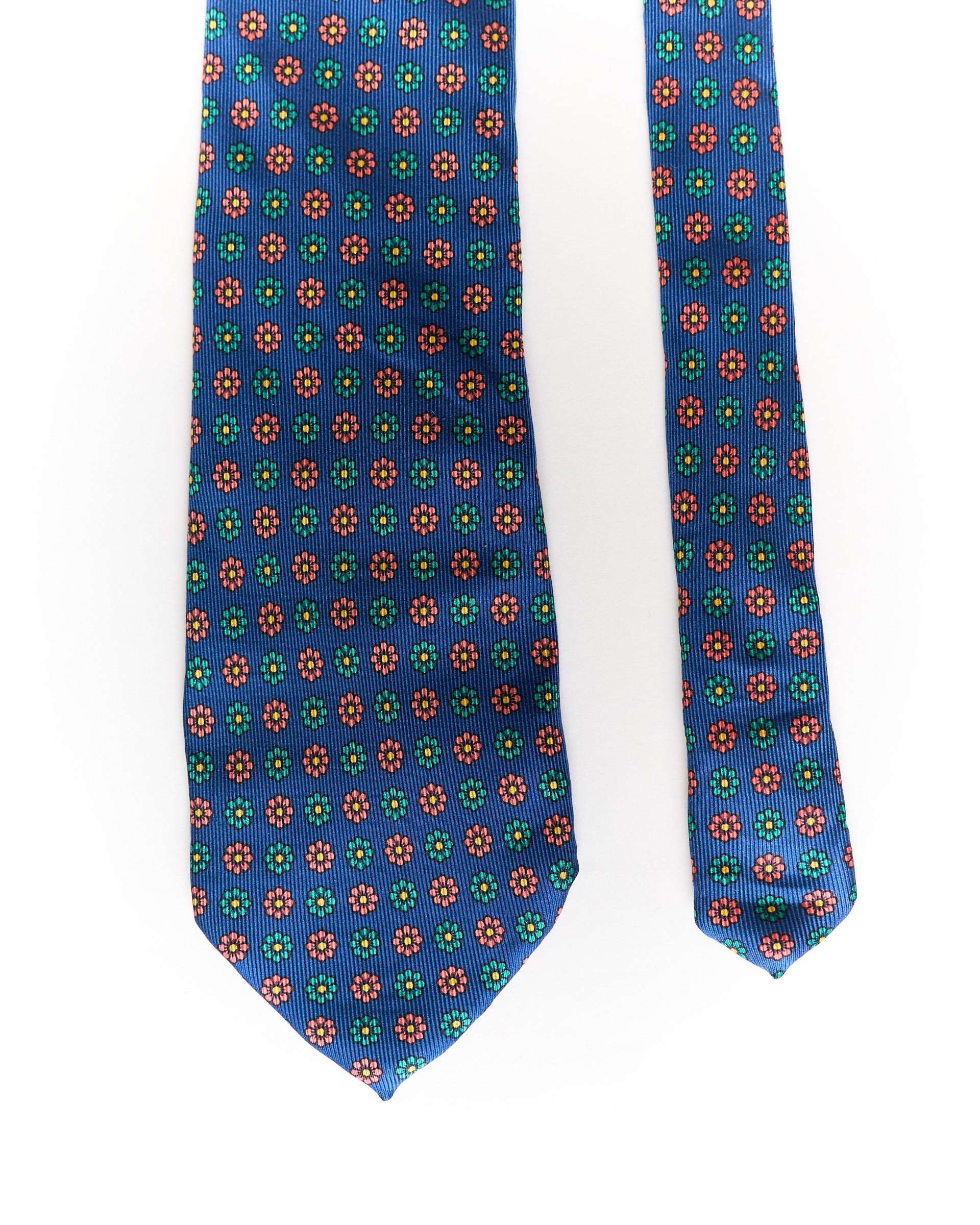 Karl Lagerfeld Navy Flower Print Silk Tie