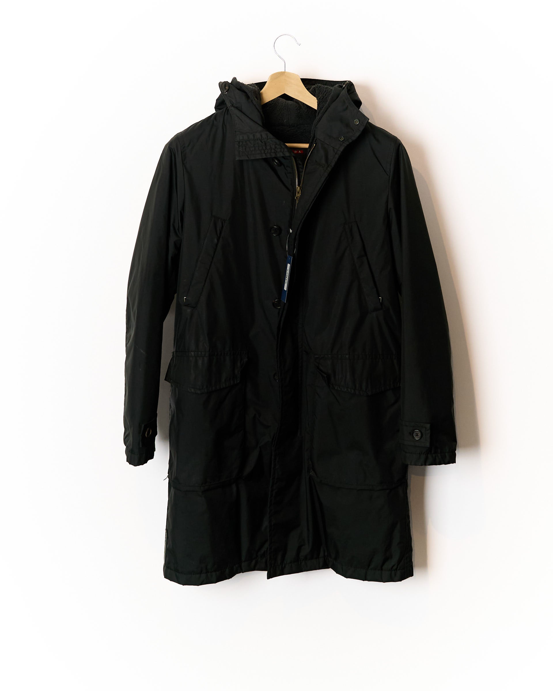 Prada Black Parka Coat
