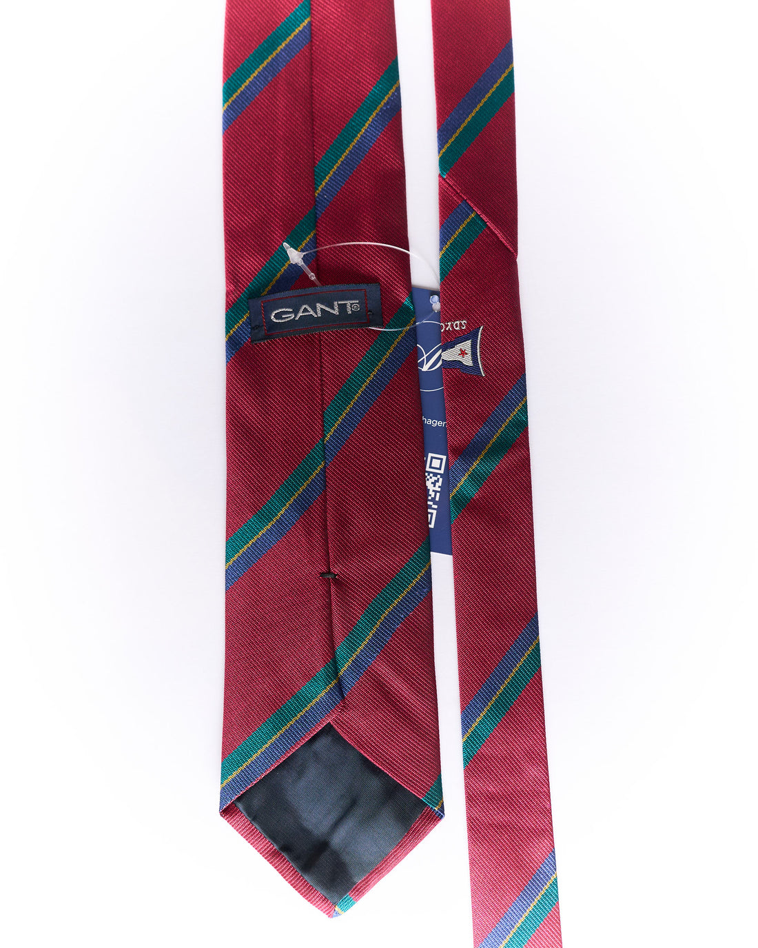 Gant Red, Green, Blue and Yellow Striped Silk Tie