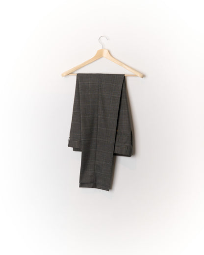 Matínique Grey Checkered Wool and Linen Suit