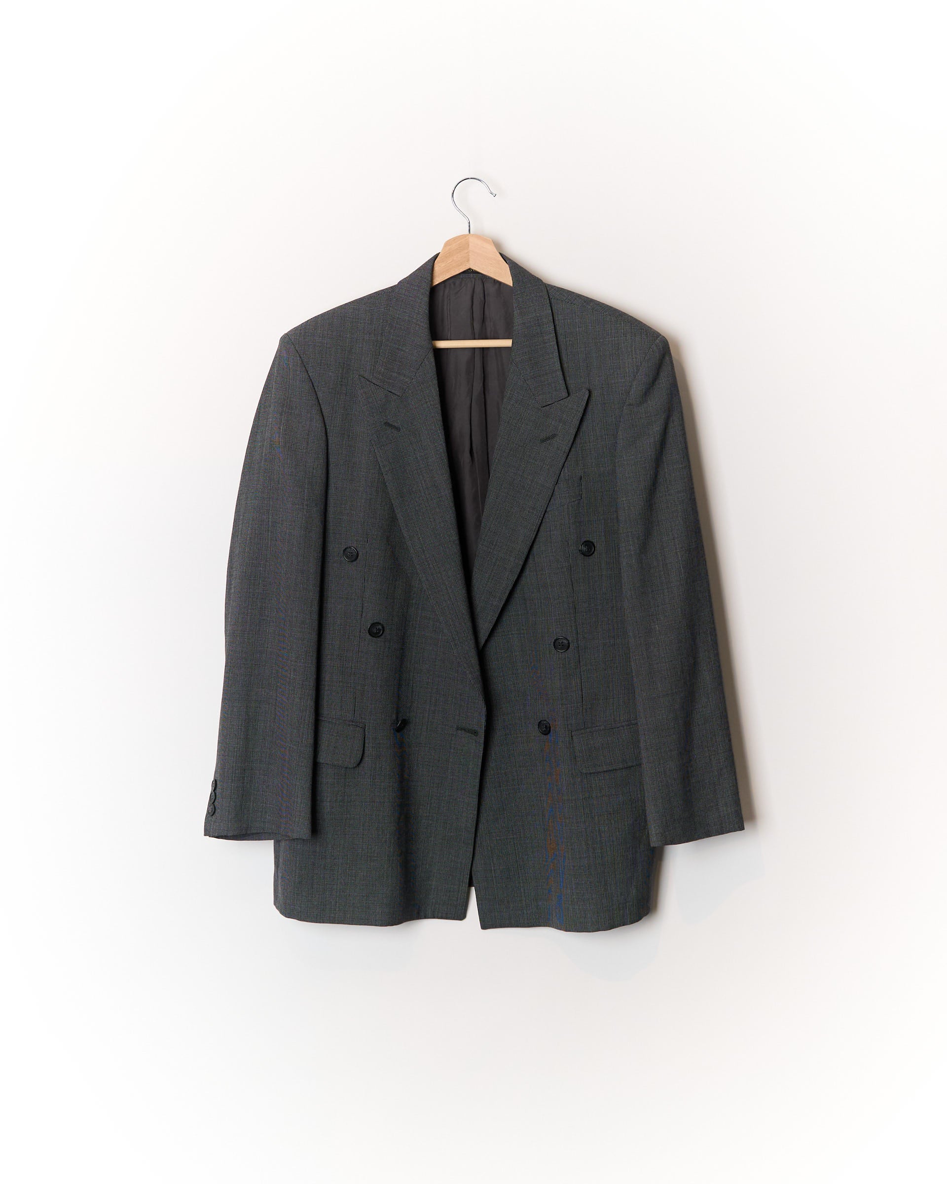 Marks and Spencer Grey Double Chested Wool Blazer