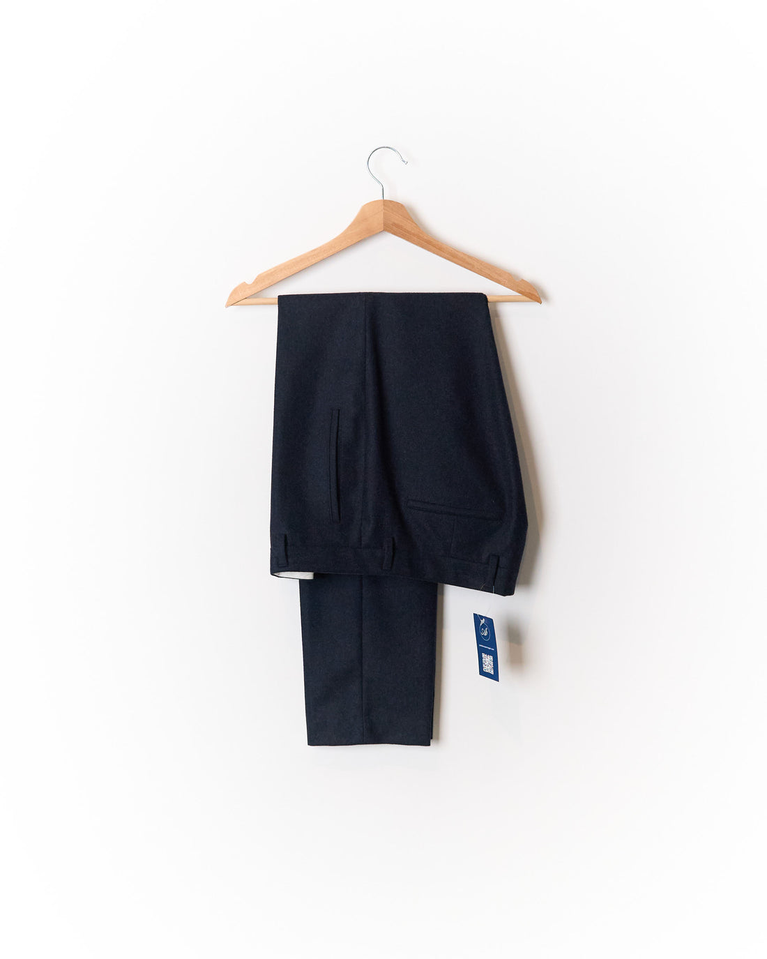 Mantex Navy Vintage Straight Leg Wool Dress Pant