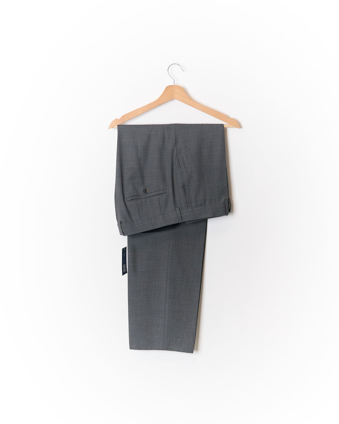 Hugo Boss Grey Straight Leg Wool Dress Pants