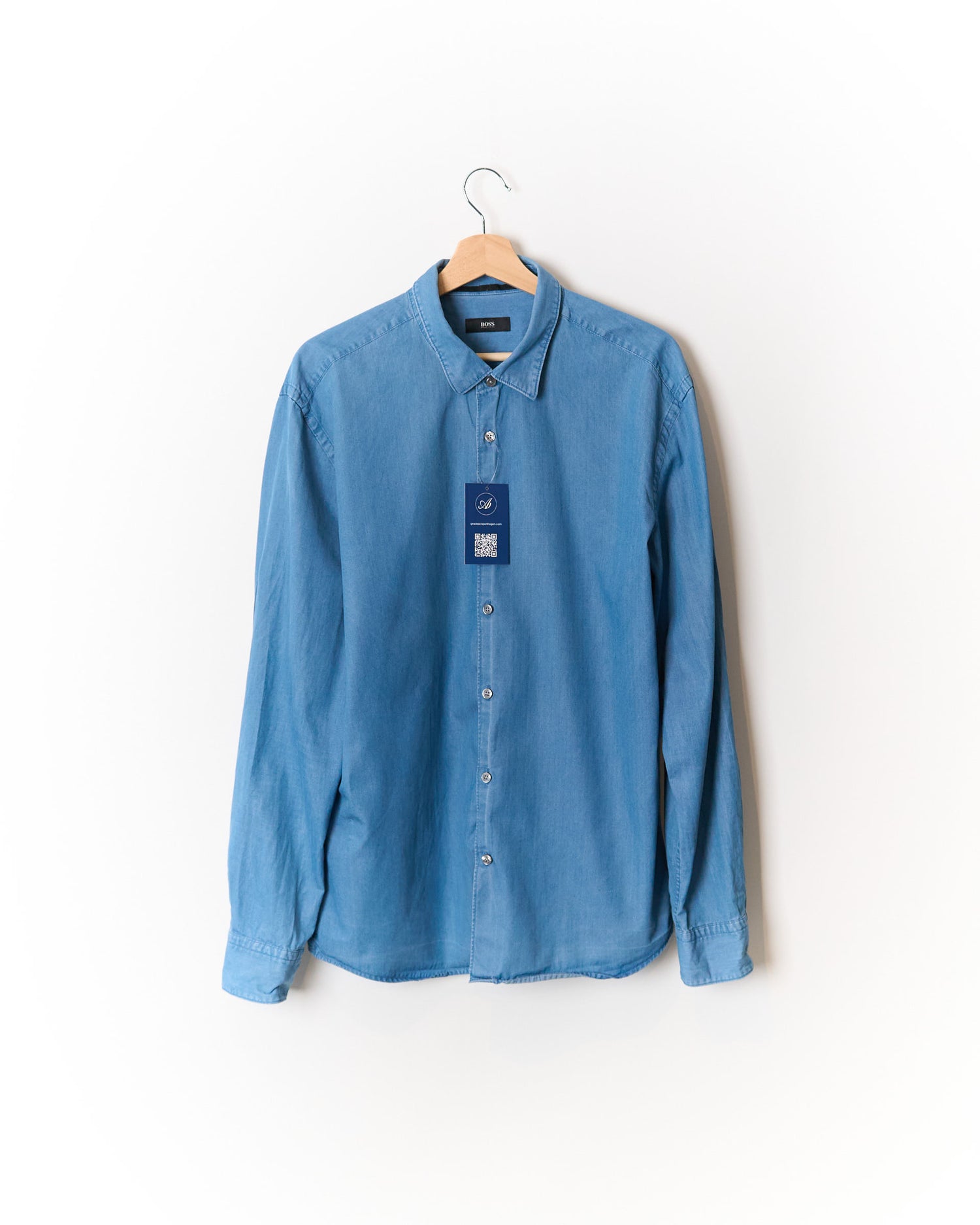 Hugo Boss Blue Denim Cotton Shirt