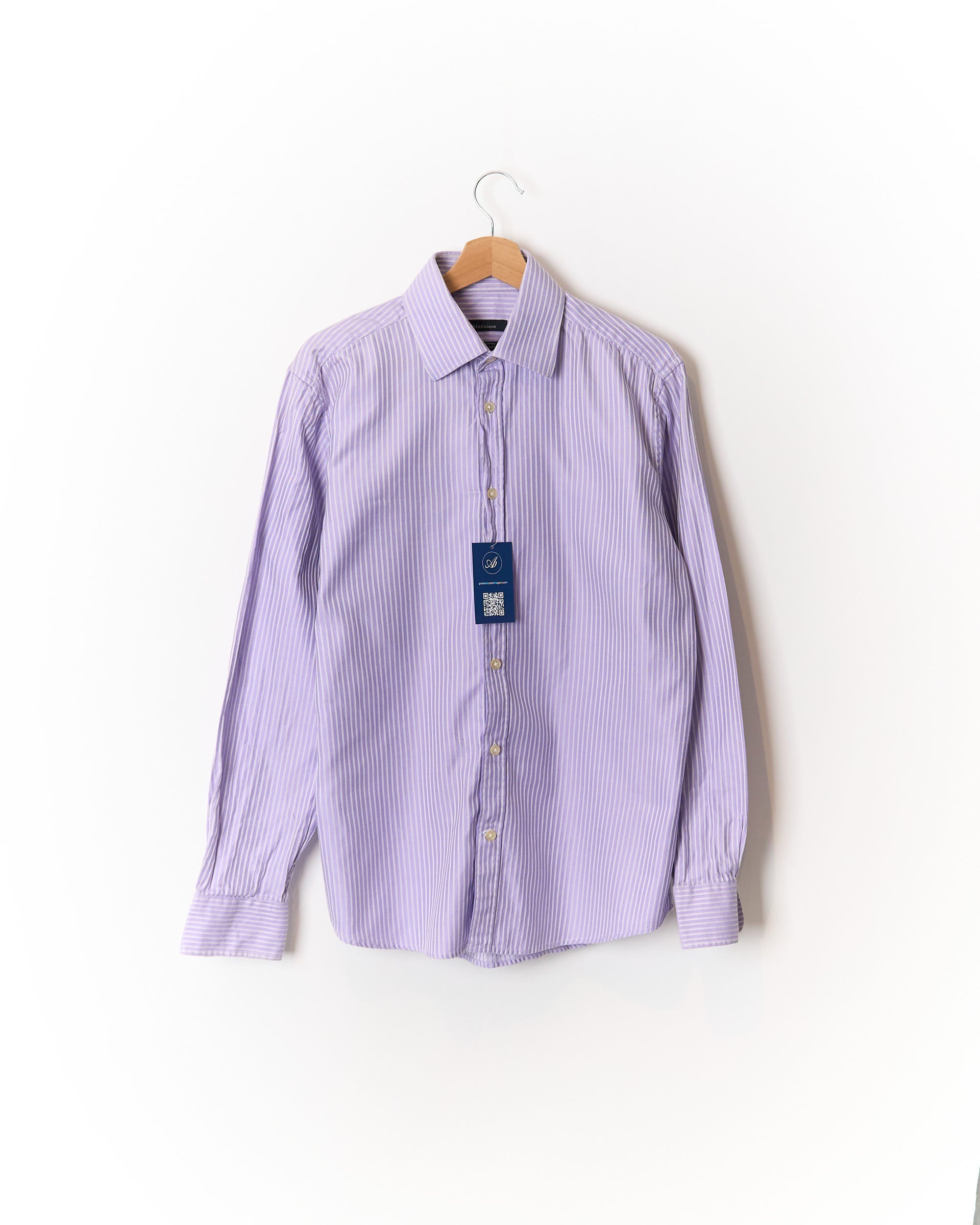 Matiníque Purple Stribet Two Ply Cotton Shirt