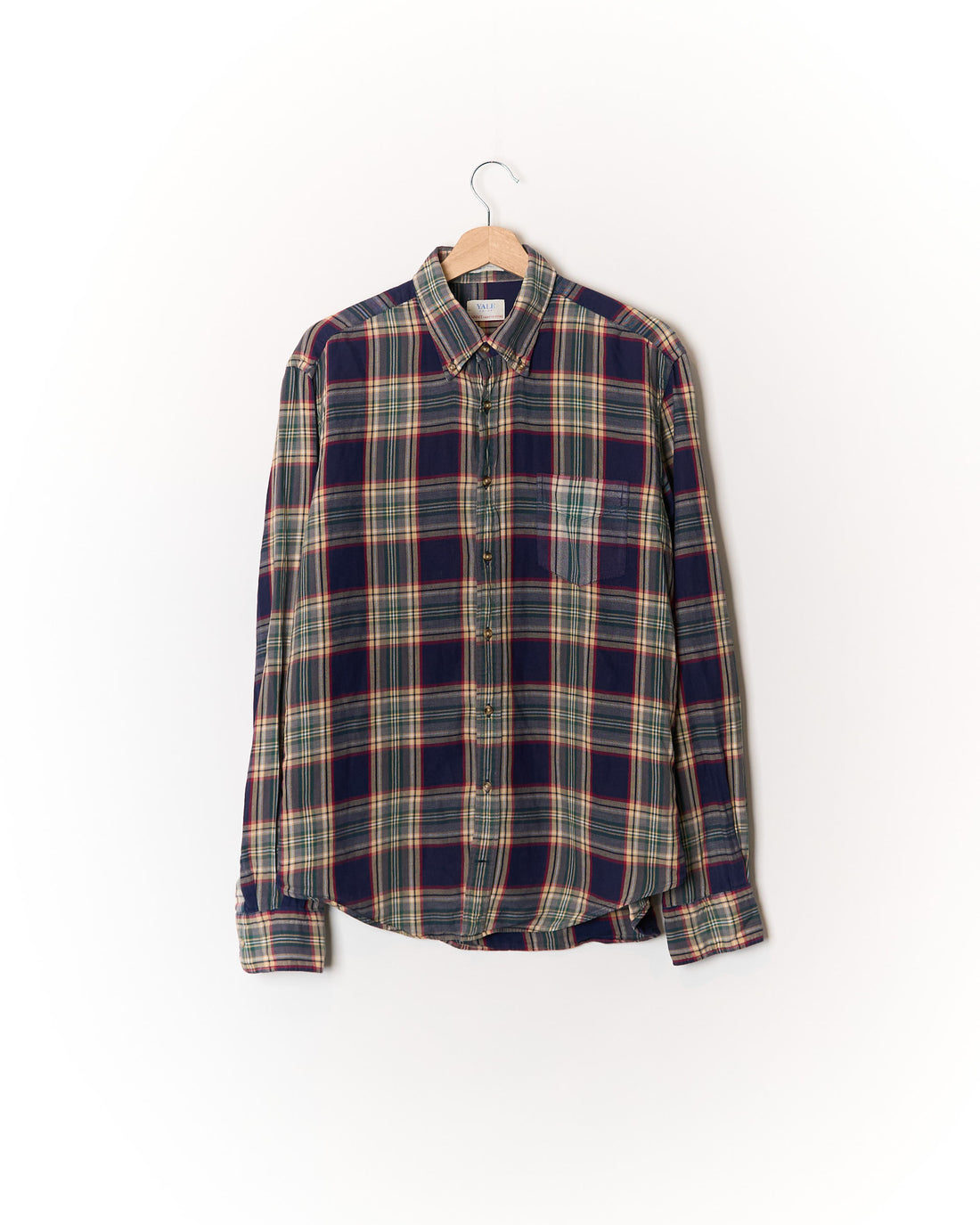 Gant Navy, Green and Red Checkered Yale York St Twill Button Down Cotton Shirt