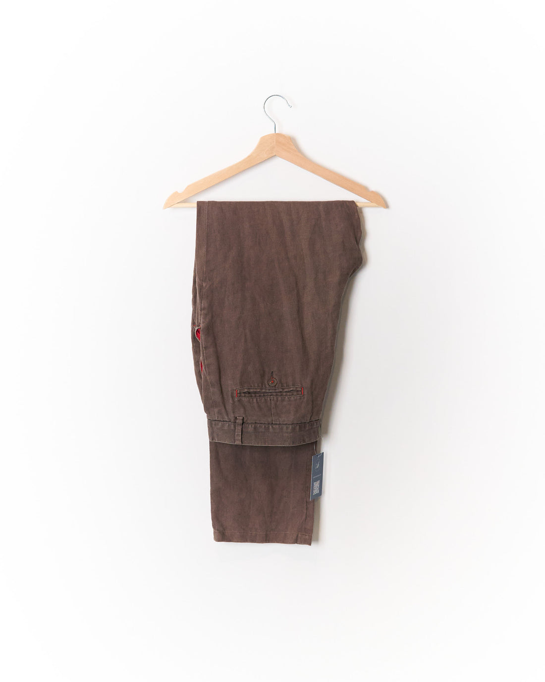 Carolina Herrera Brown Straight Leg Linen Chinos