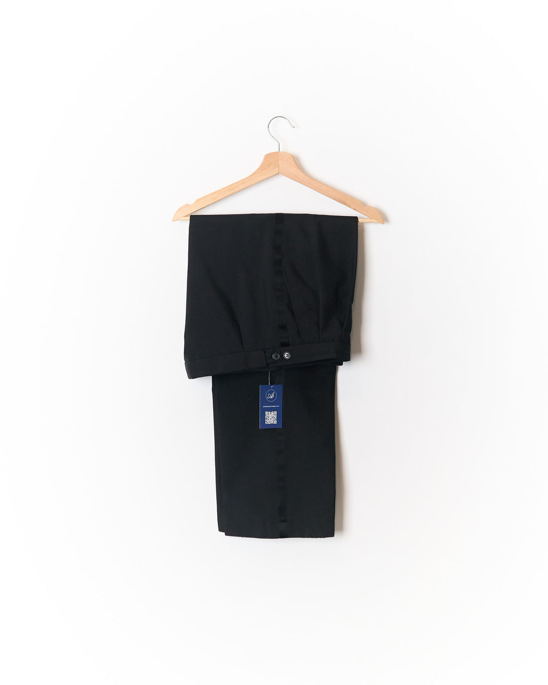 Black Straigt Leg Dress Side Stripe Pants