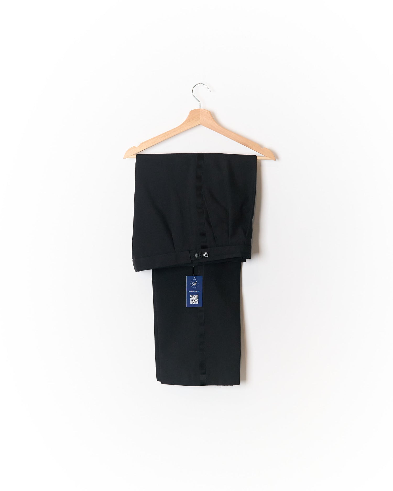 Black Straigt Leg Dress Side Stripe Pants