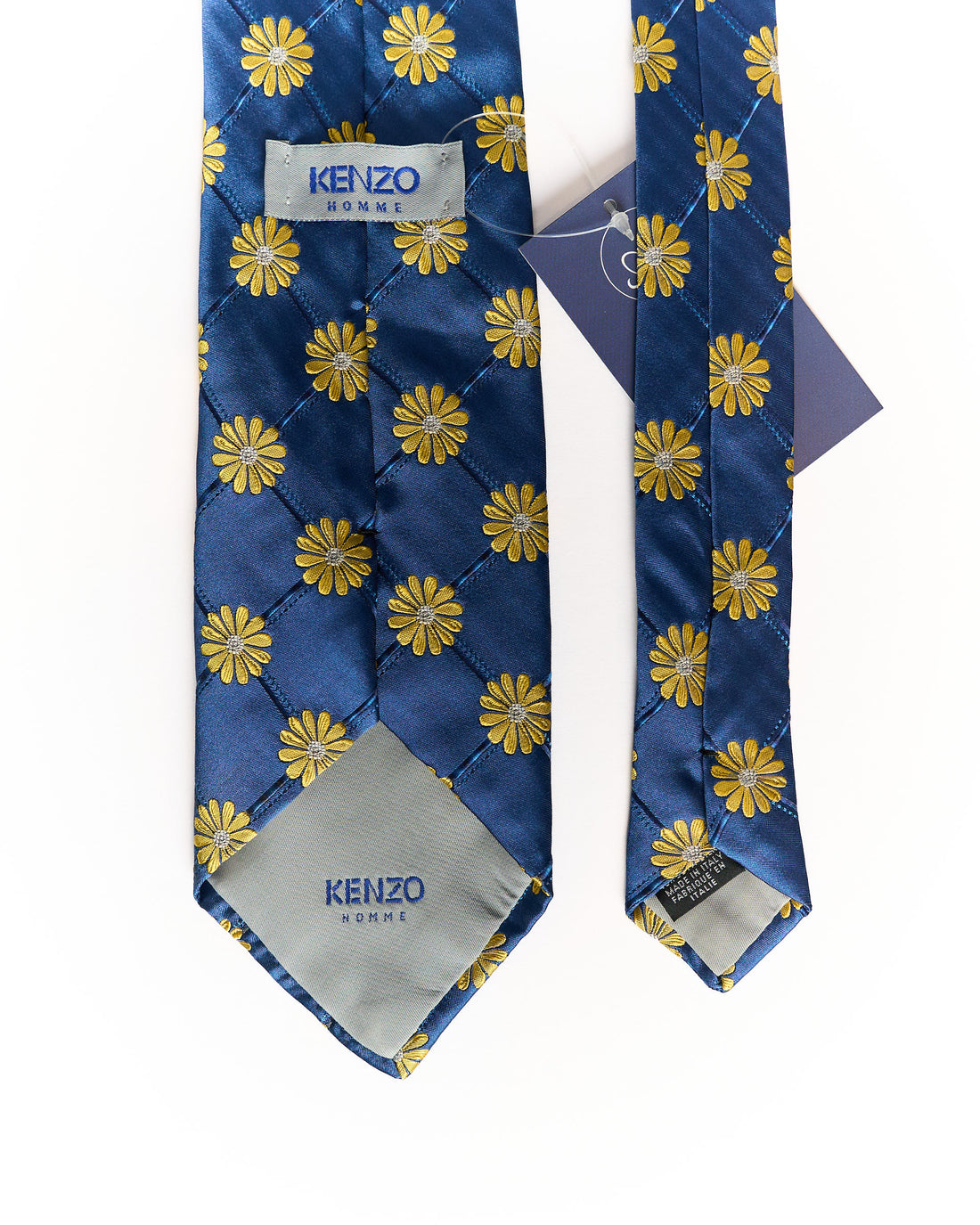 Kenzo Homme Blue Daisy Silk Tie