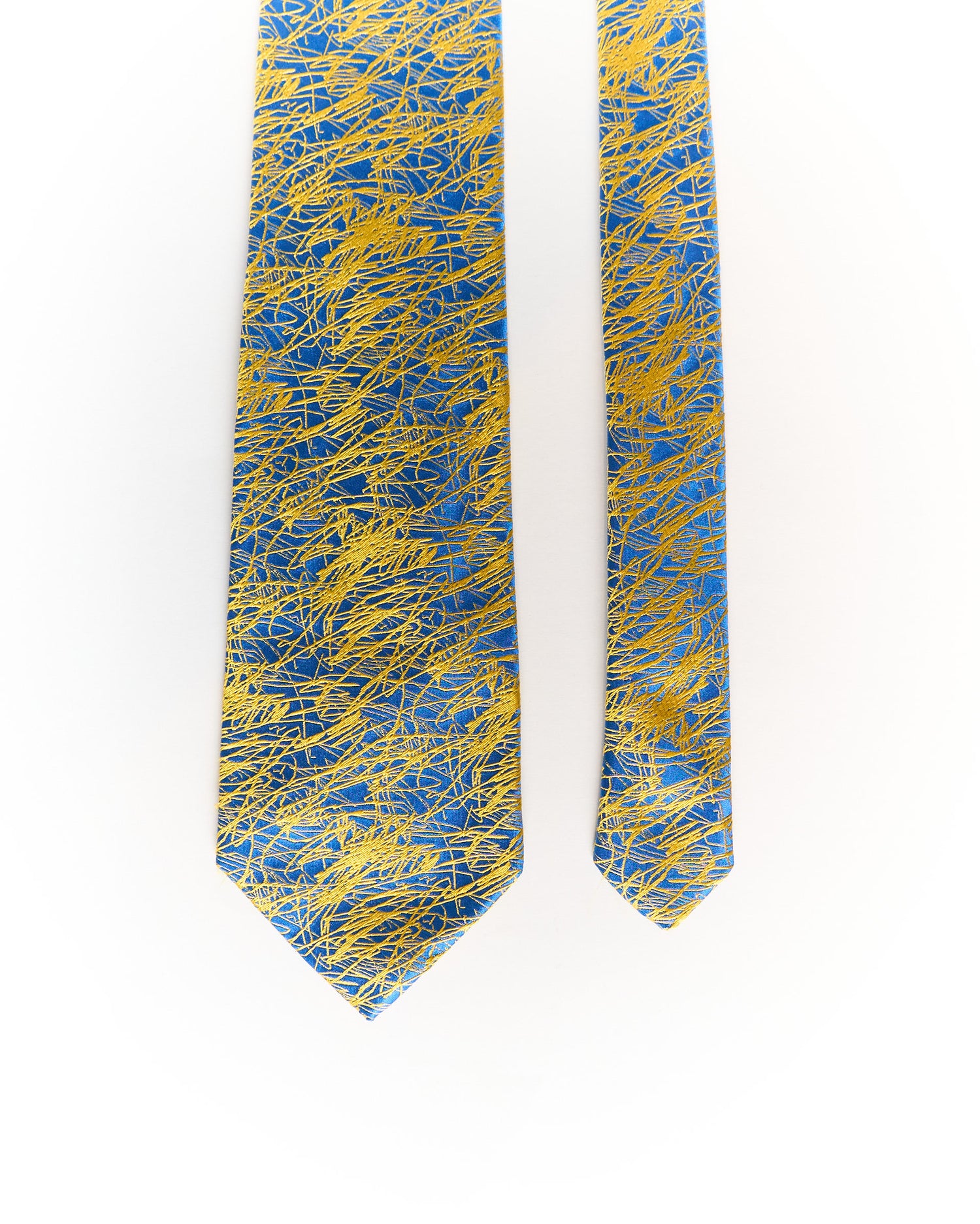 Richard James Blue and Yellow Savile Row Hand Made Silk Tie