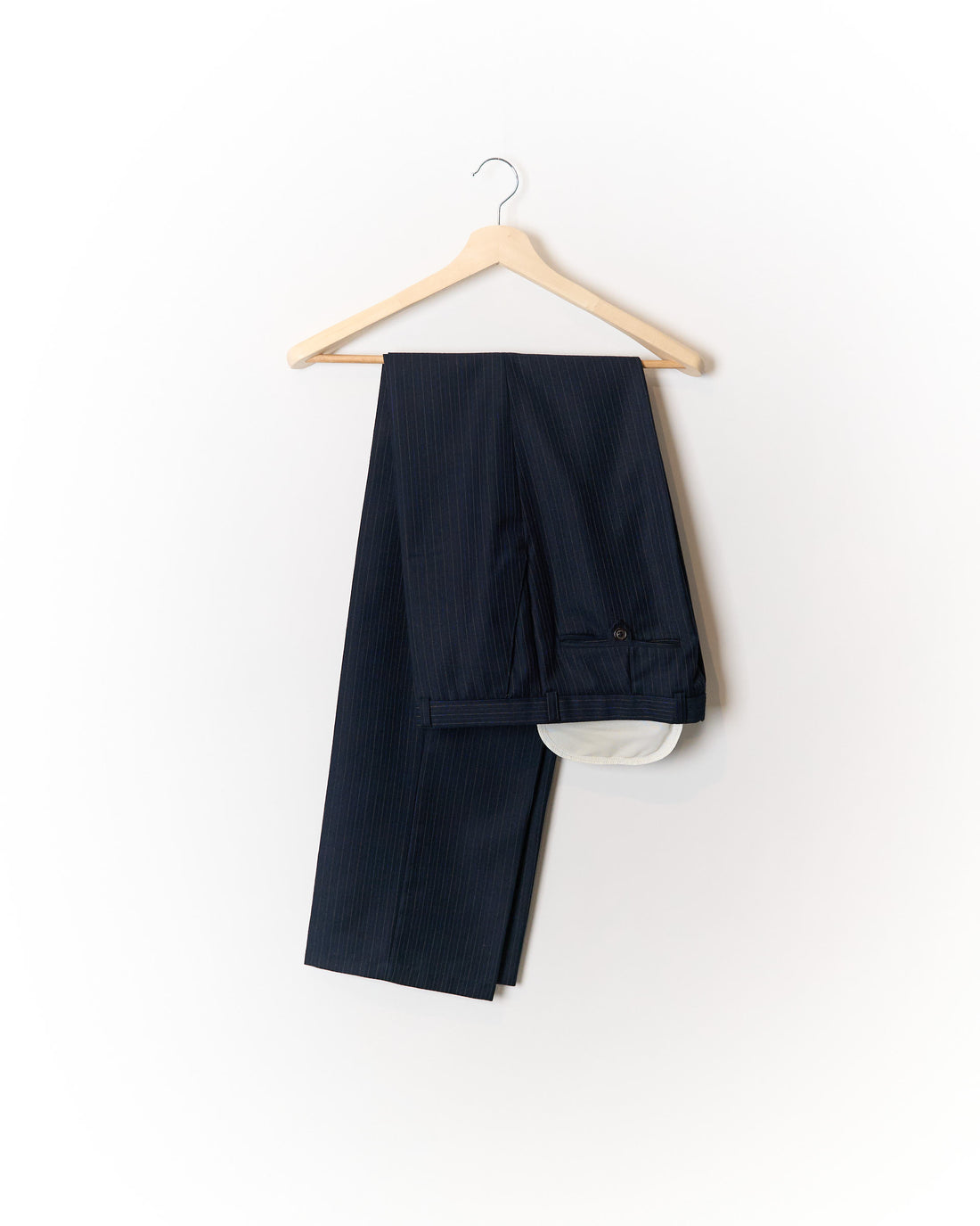 Burton Navy Striped Straight Leg Wool Suit