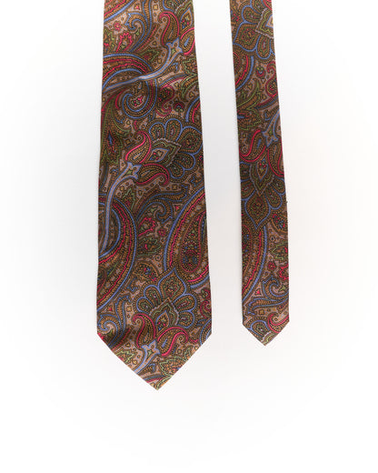 Stenströms Red Paisley Hand Made Silk Tie