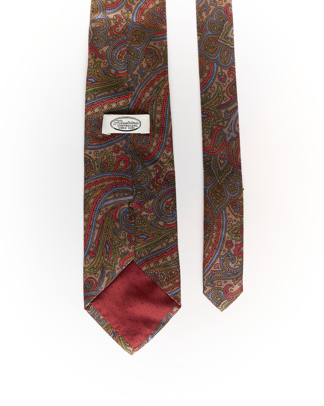Stenströms Red Paisley Hand Made Silk Tie