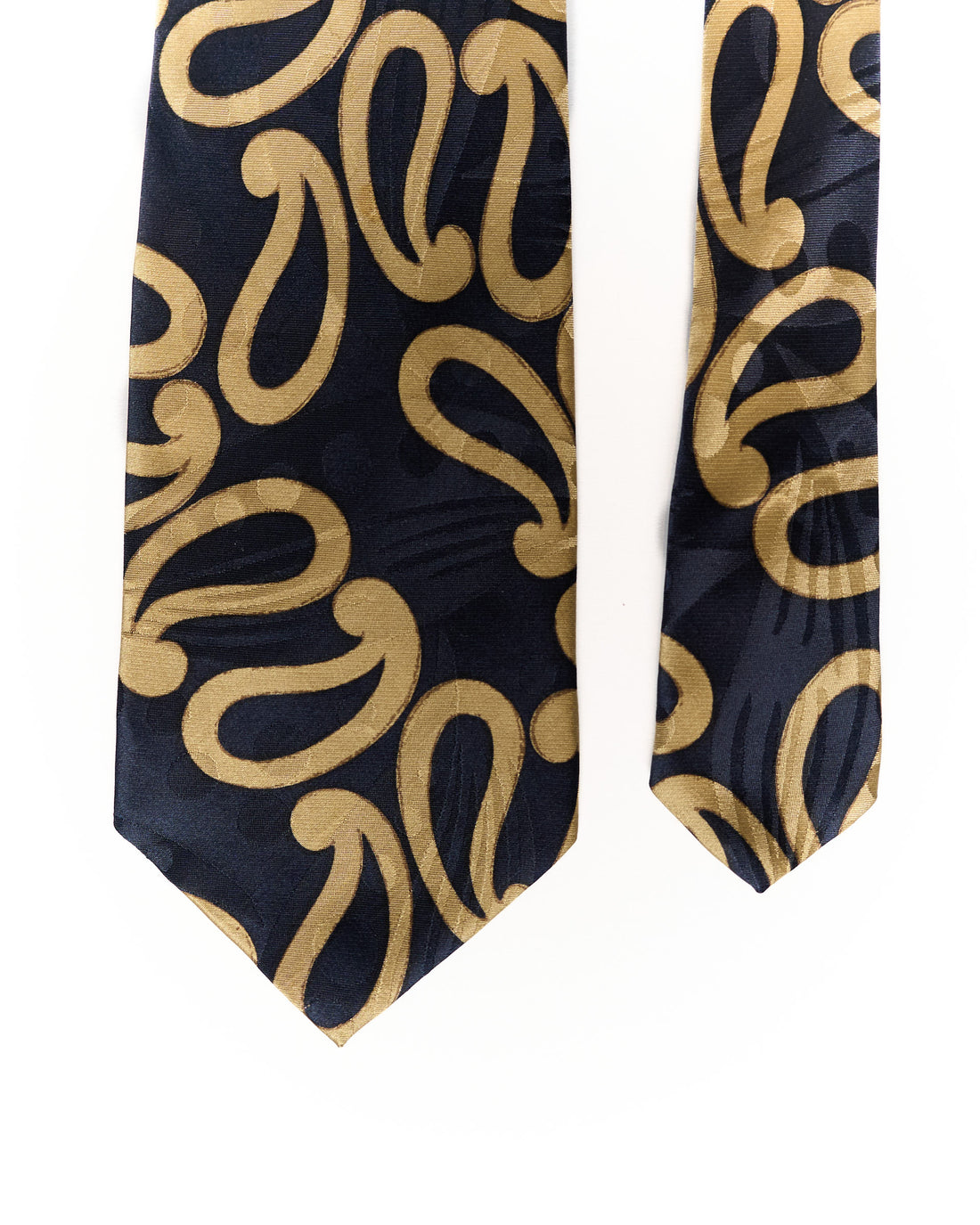 Hugo Boss Navy and Gold Vintage Silk Tie