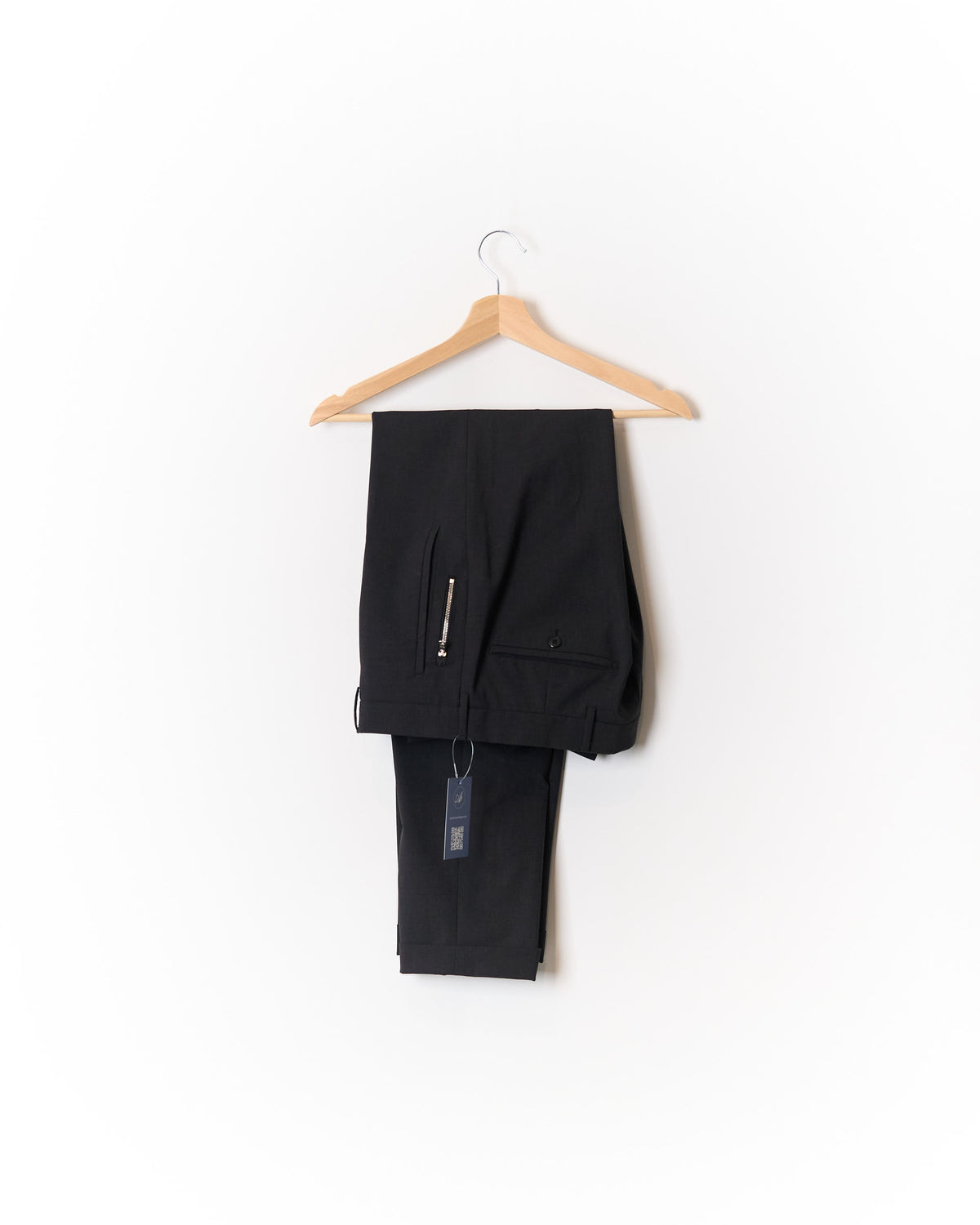 Prada Black Virgin Wool Tailored Trousers