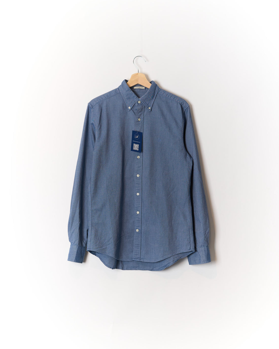 Gant Blue Perfect Oxford Fitted Button Down Cotton Shirt