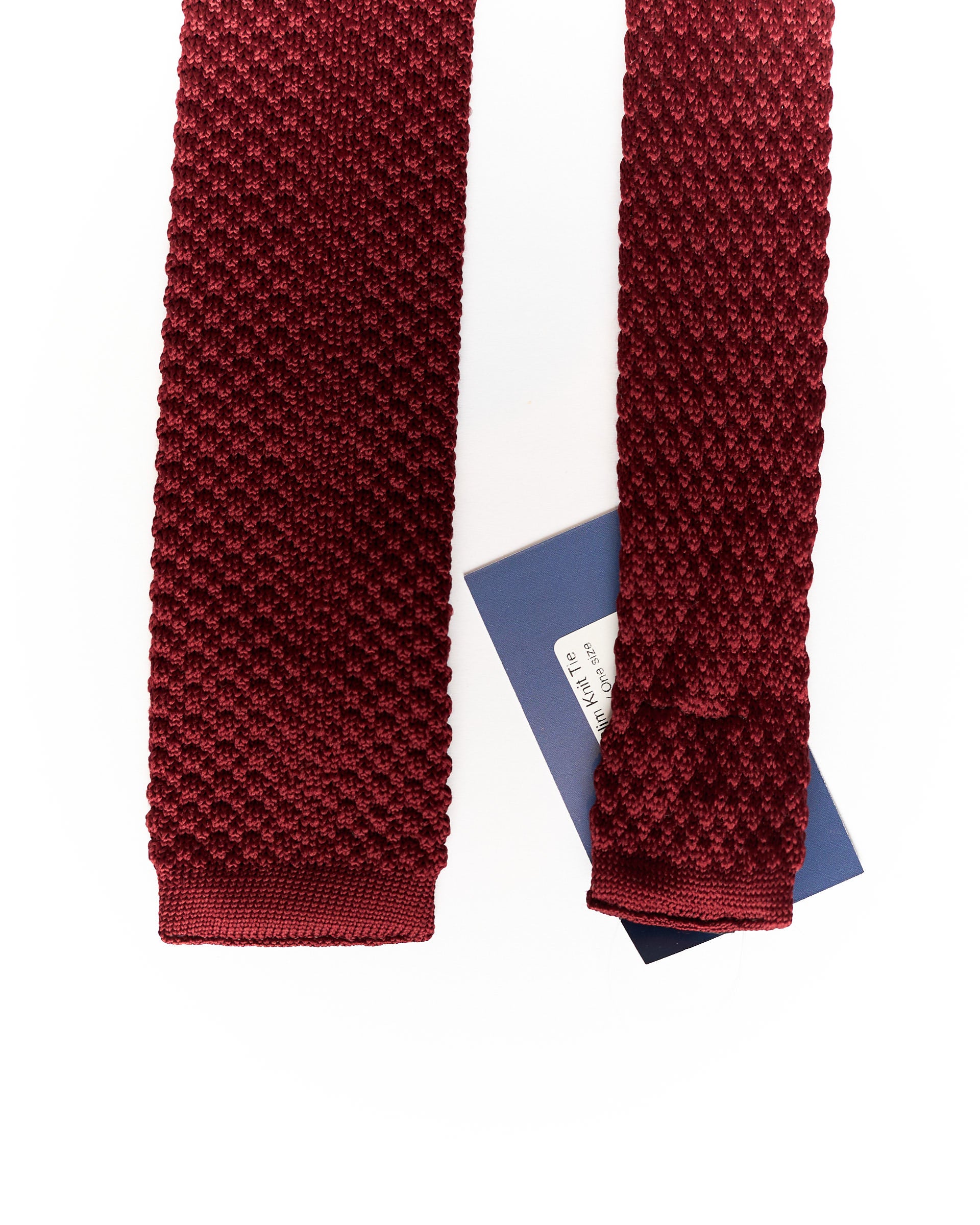 Bordeaux Red Slim Knit Tie