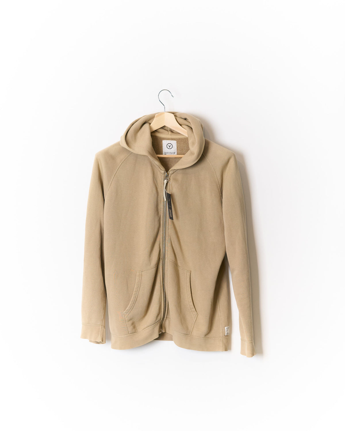 visvim Beige Full Zip Cotton Hoodie