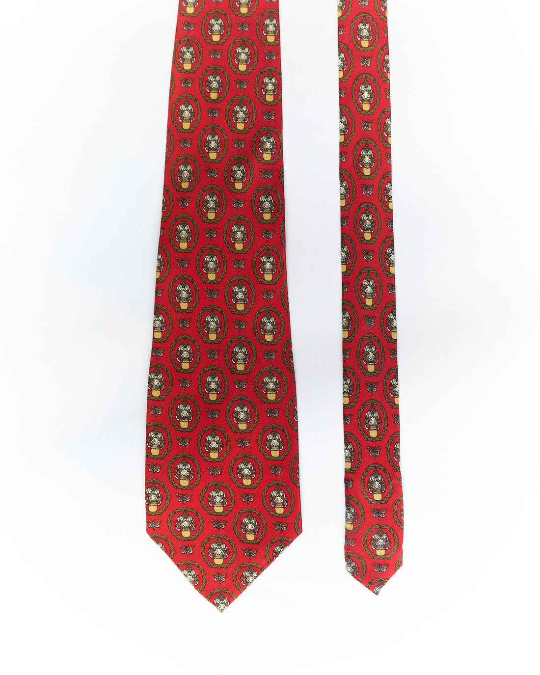 Marja Kurki Red Vintage Print Silk Tie
