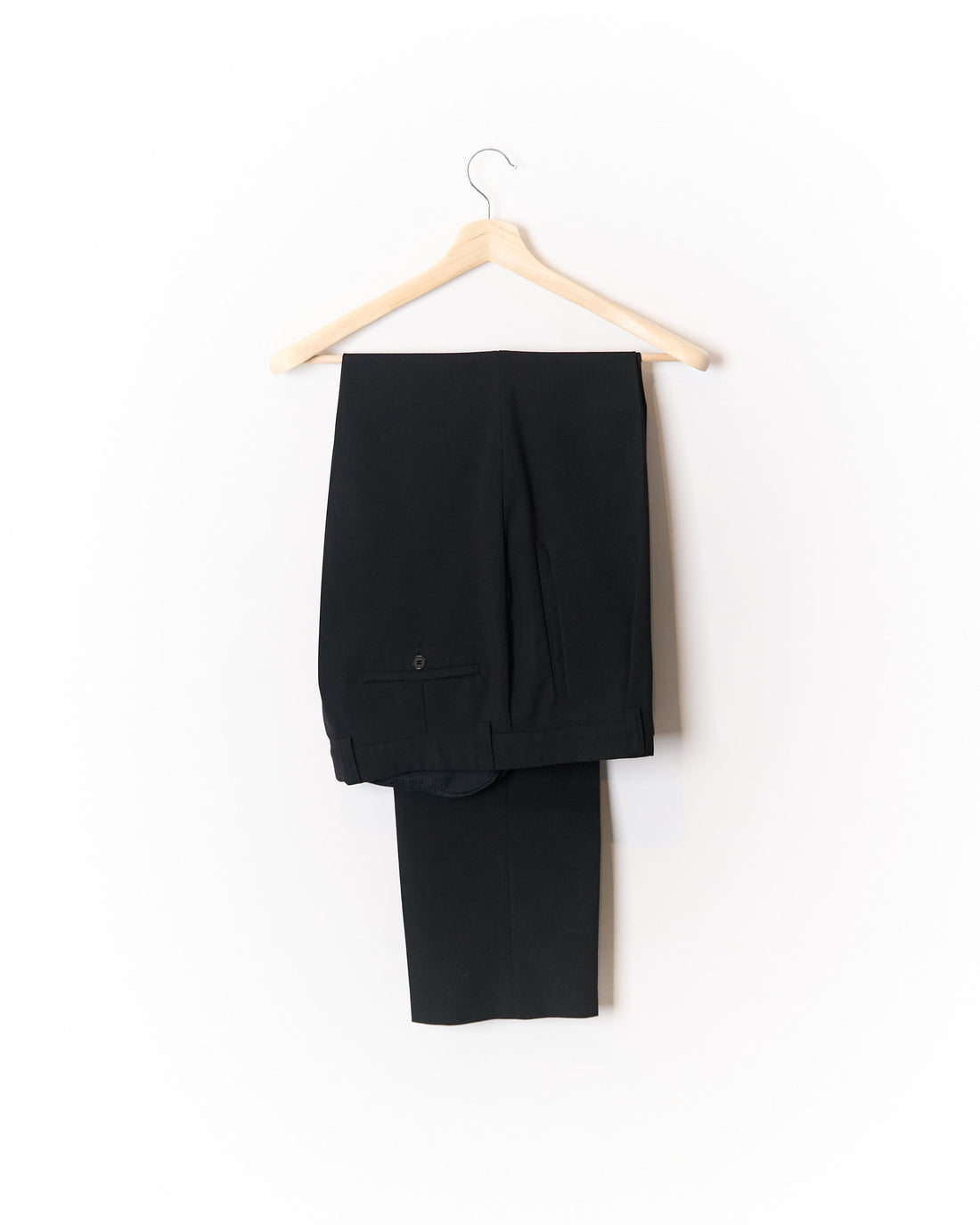 Bertoni Black Straight Leg Wool Suit