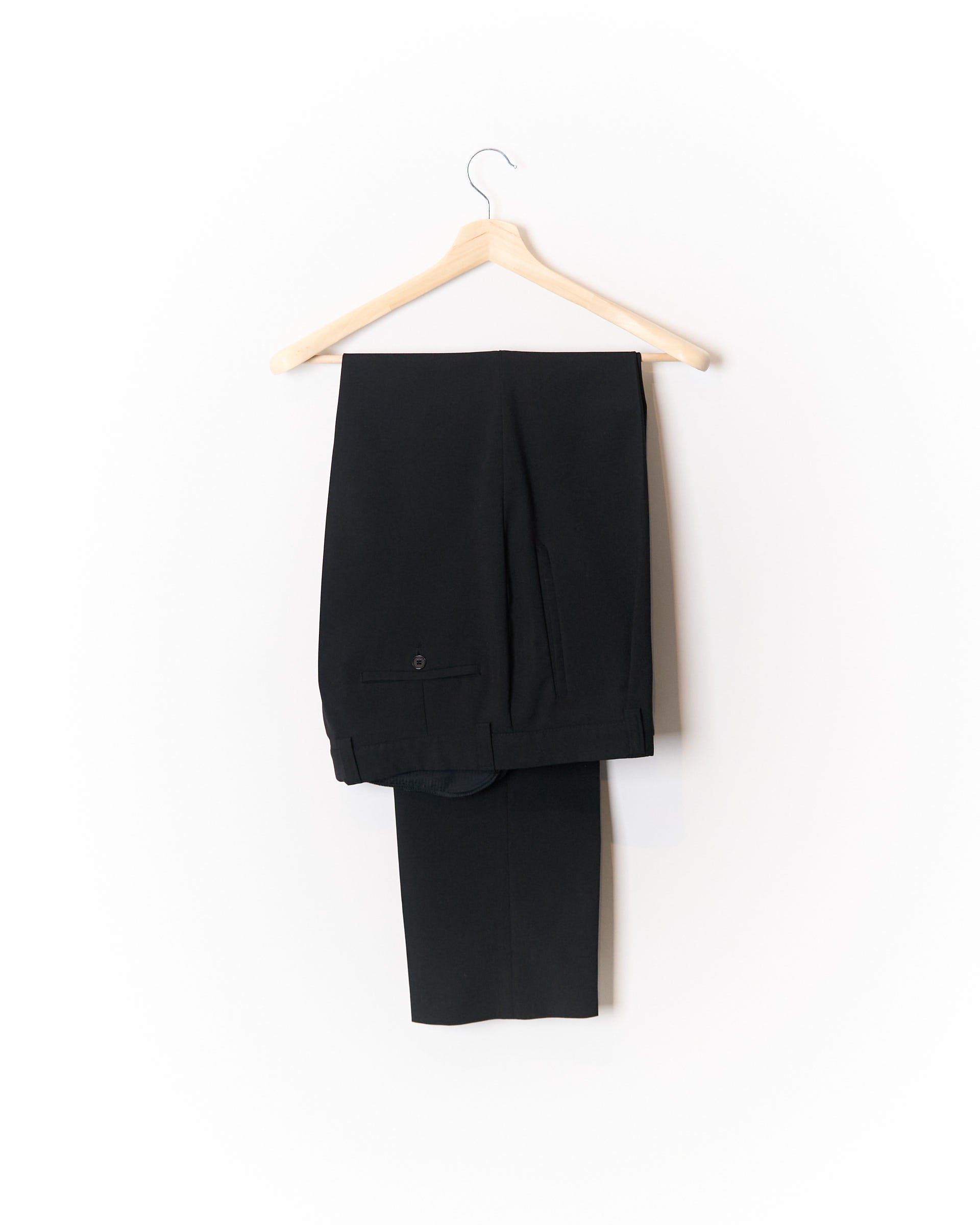 Bertoni Black Straight Leg Wool Suit