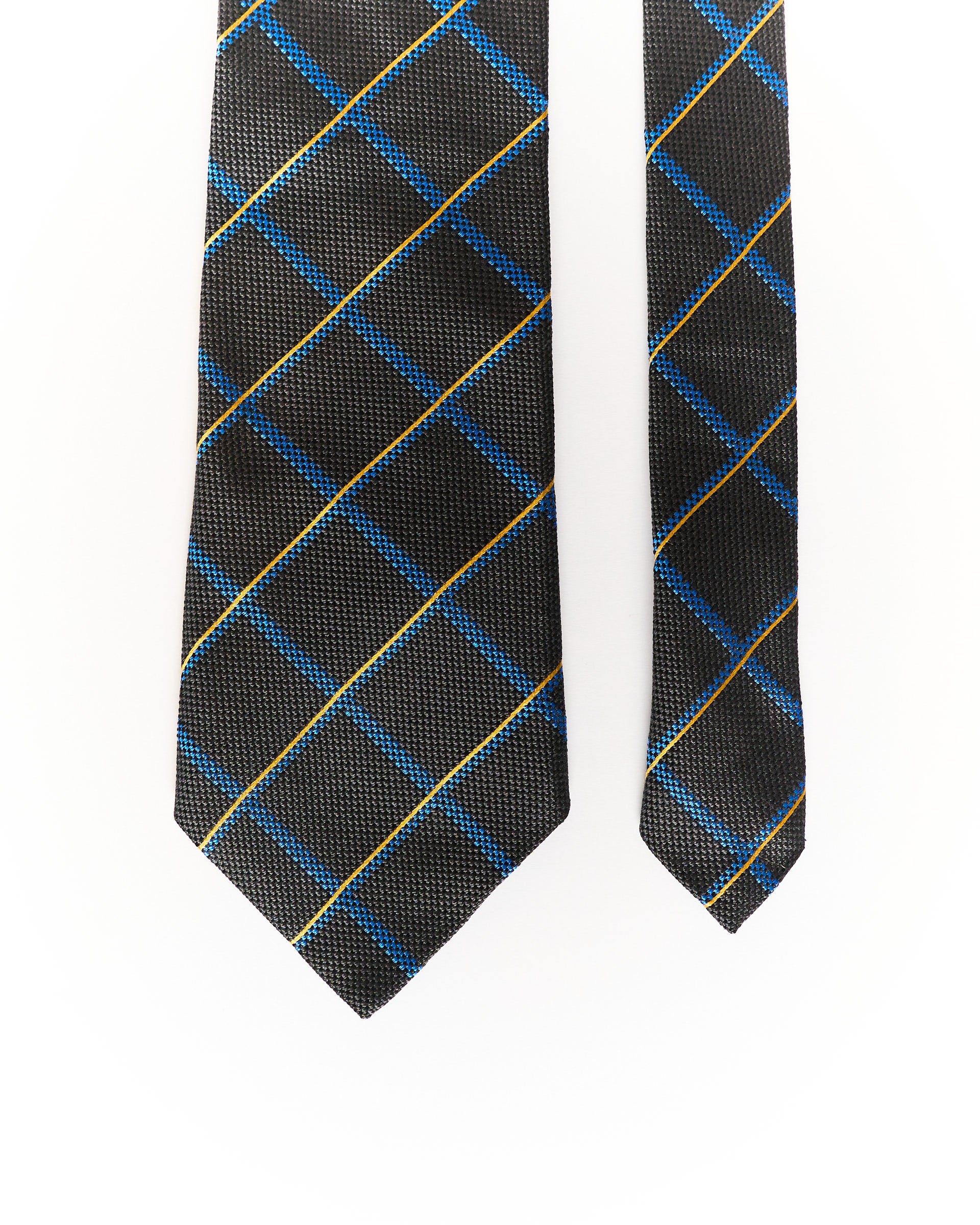 Hemley Black and Blue Checkered Silk Tie