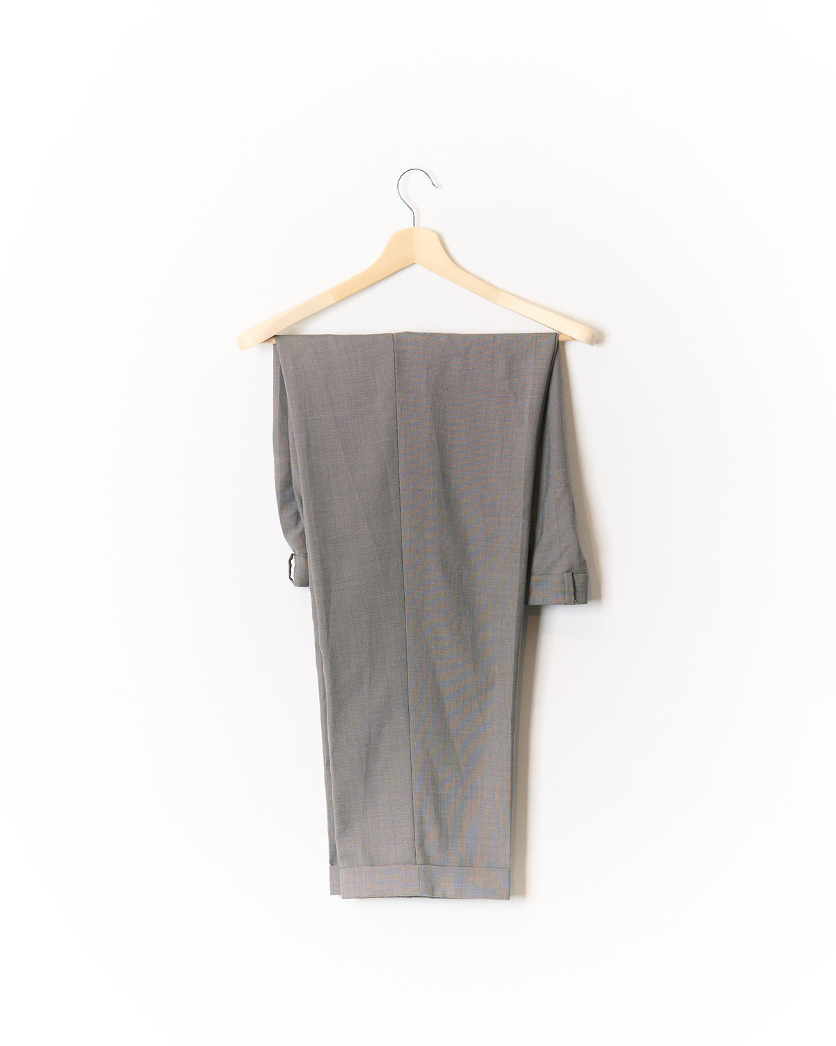 Van Johnson Grey Double Chested Straight Leg Wool Suit