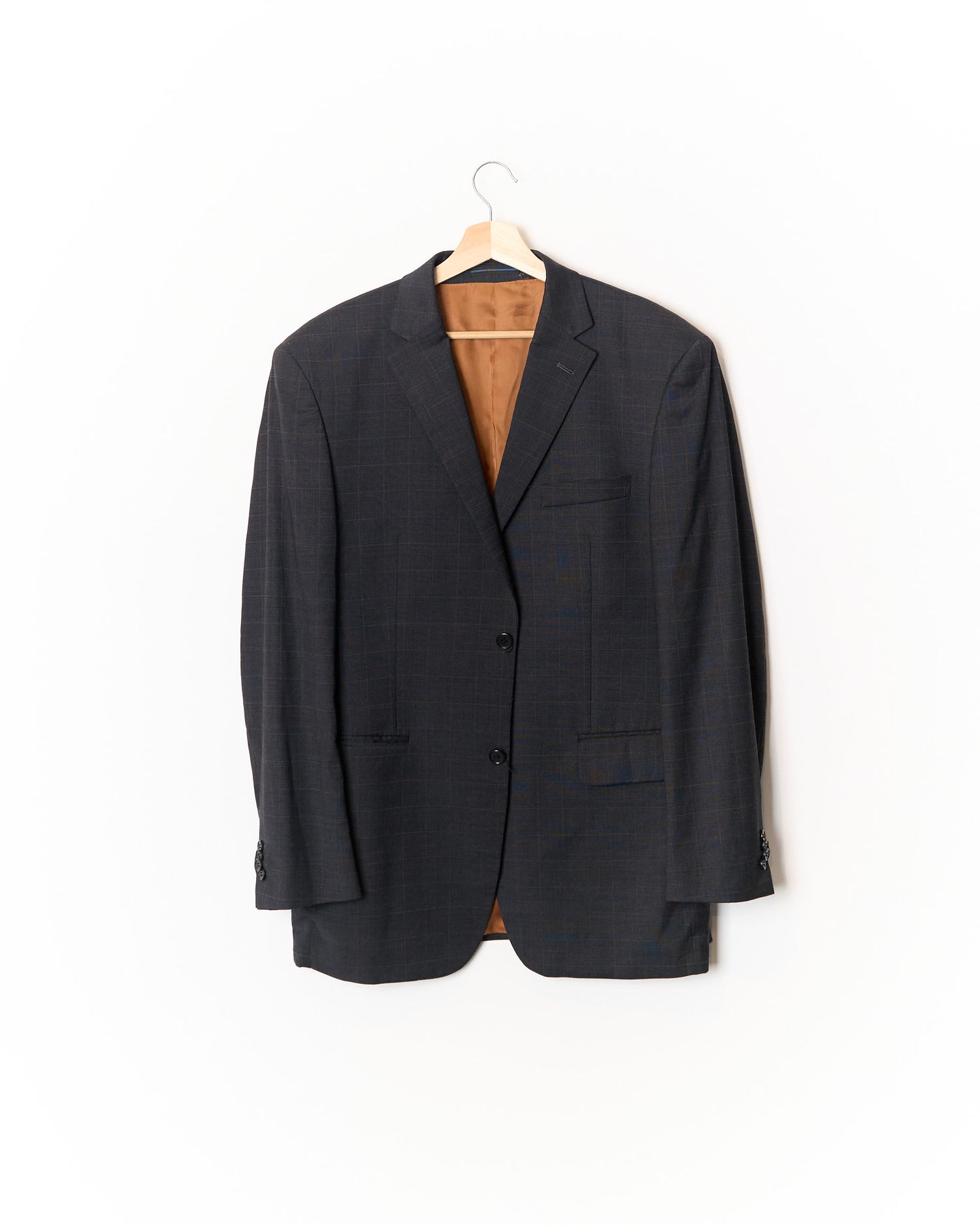 Grey Checkered Wool Sport Jacket Blazer