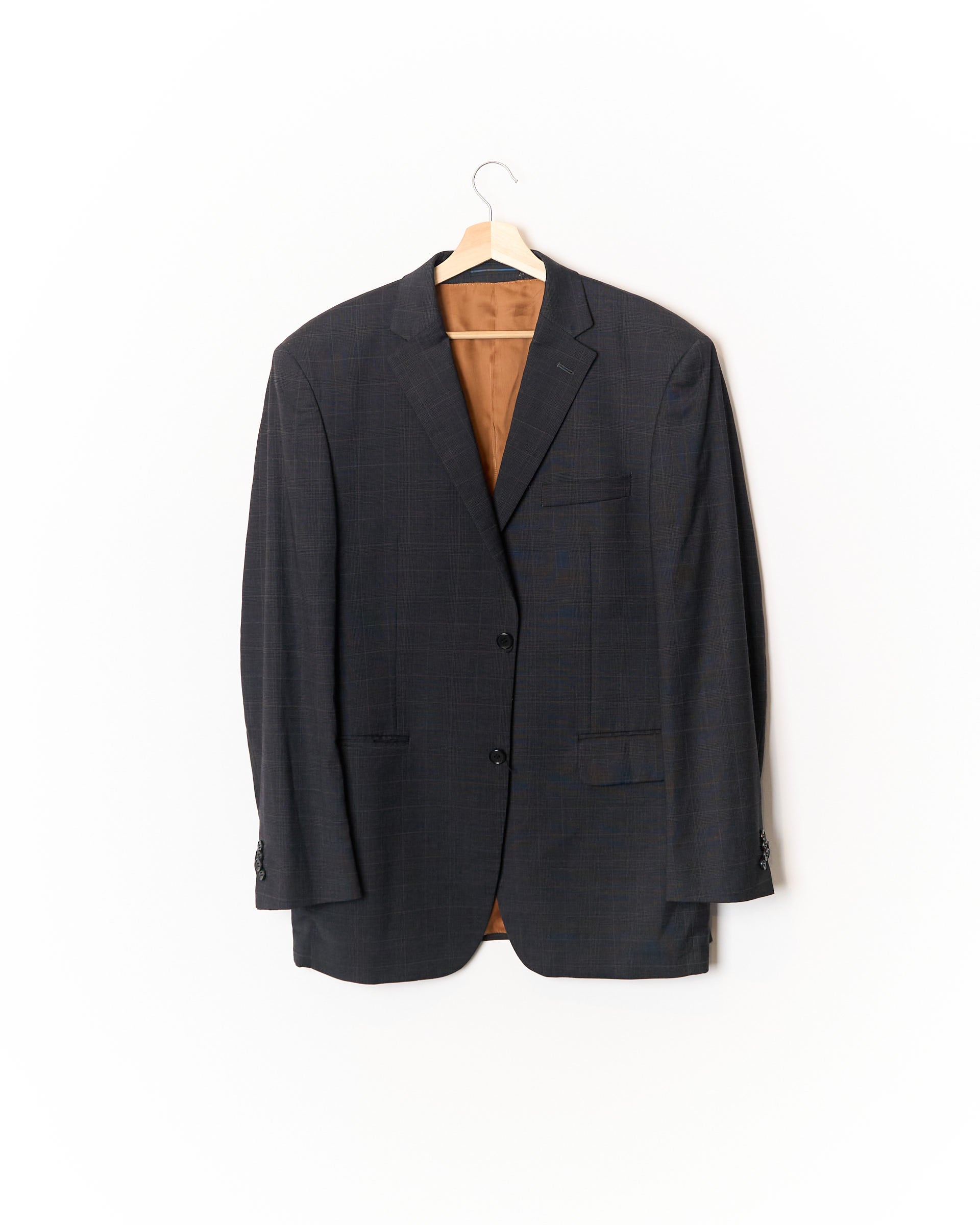 Grey Checkered Wool Sport Jacket Blazer
