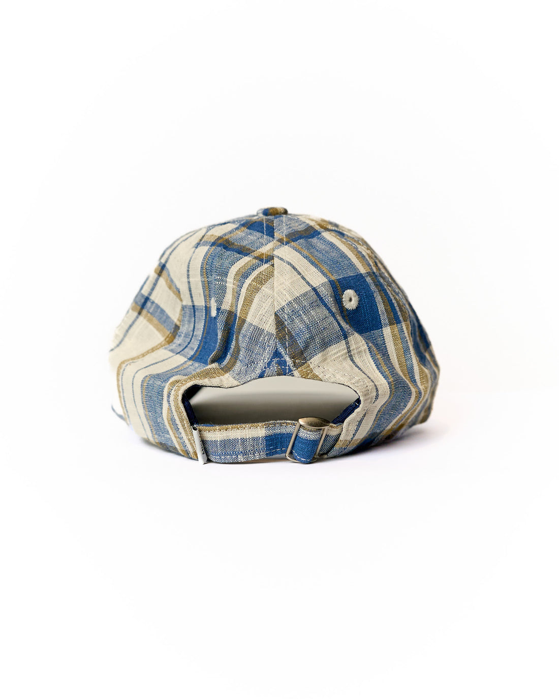 An Ivy Blue and Cream Checkered Ivy Club Cap