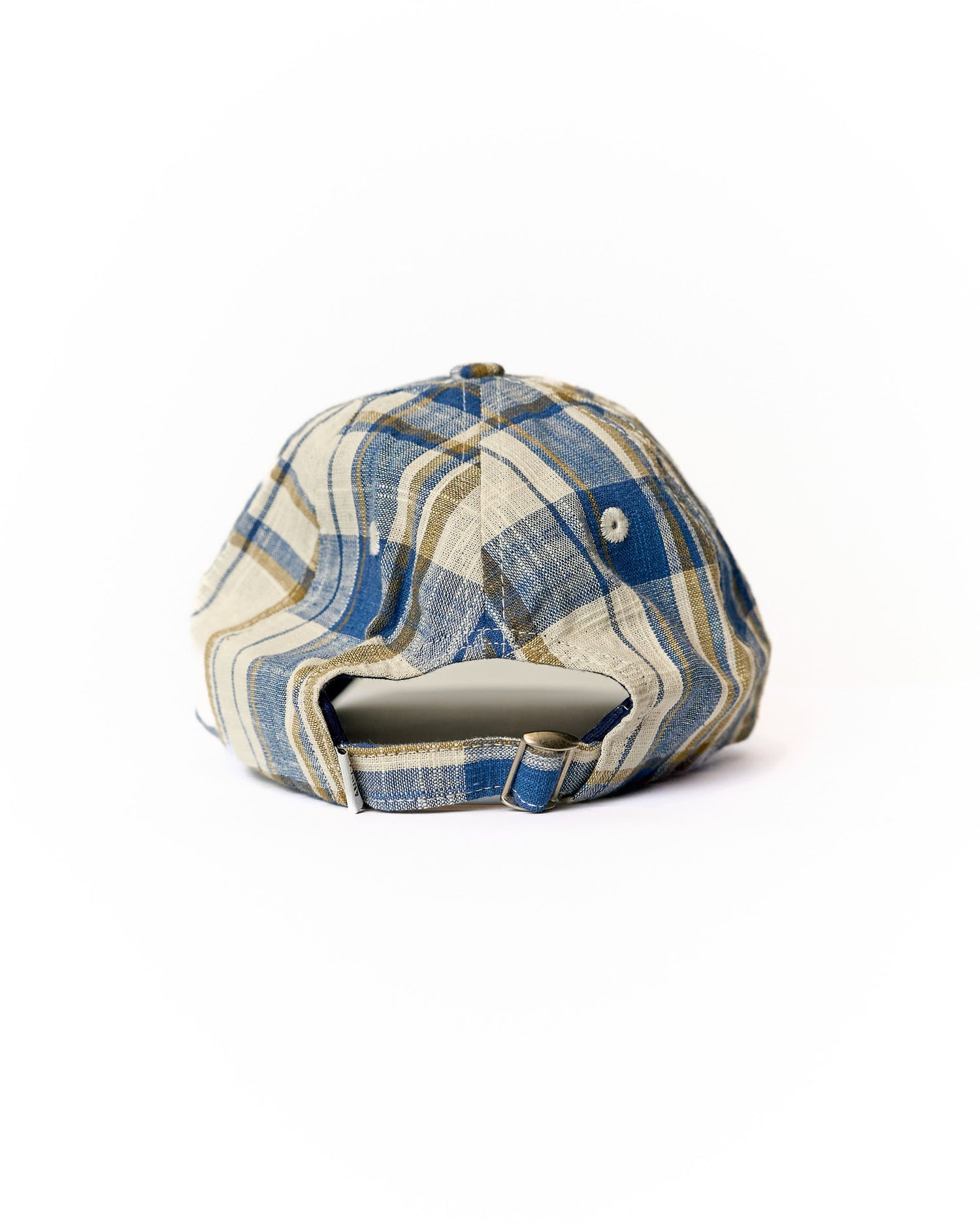 An Ivy Blue and Cream Checkered Ivy Club Cap