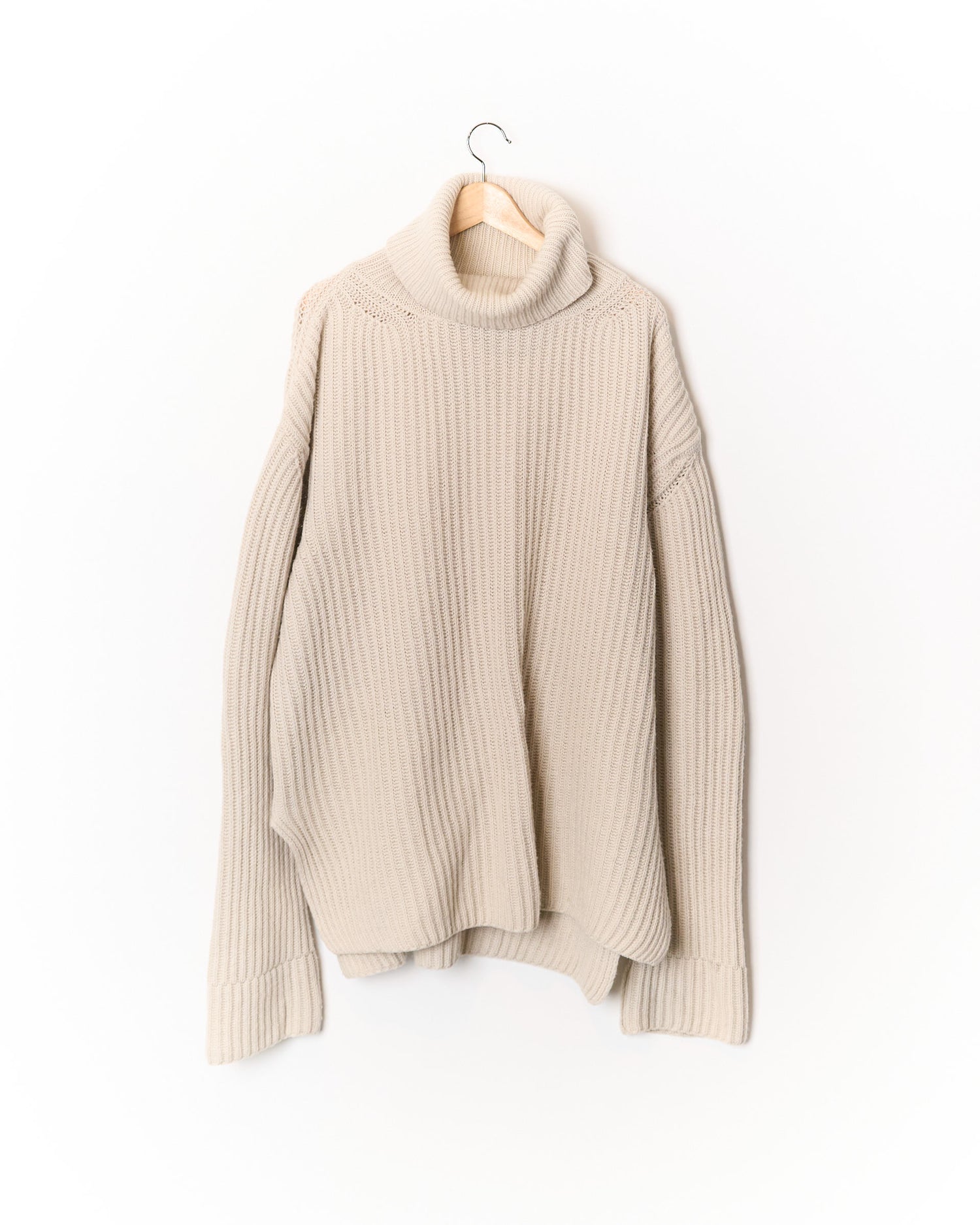 Filippa K Creme Wool and Cashmere Turtle Neck