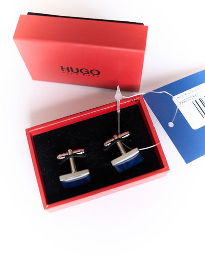 Hugo Boss Blue and Silver Colour Cufflinks