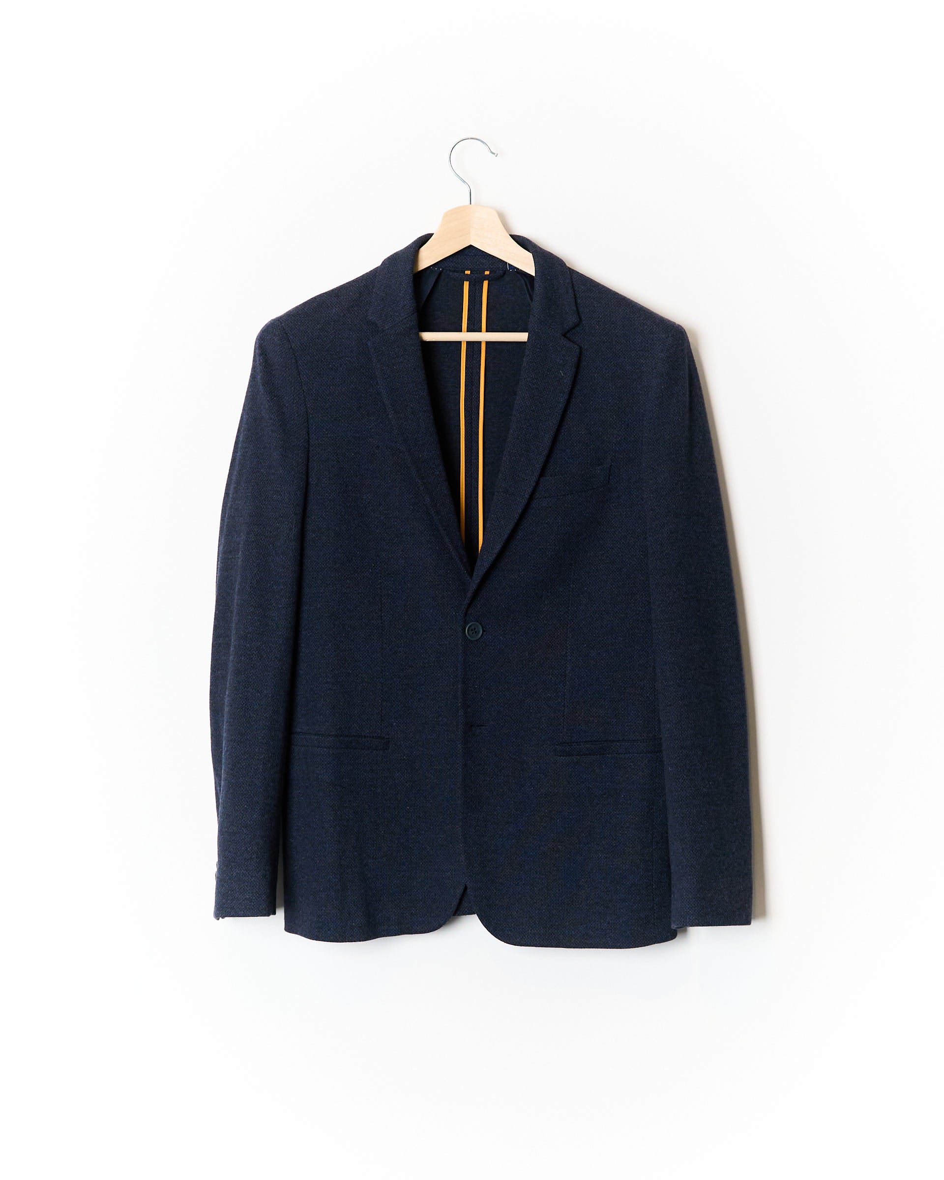 Gant Navy Slim Unconstructed Cotton and Wool Blazer