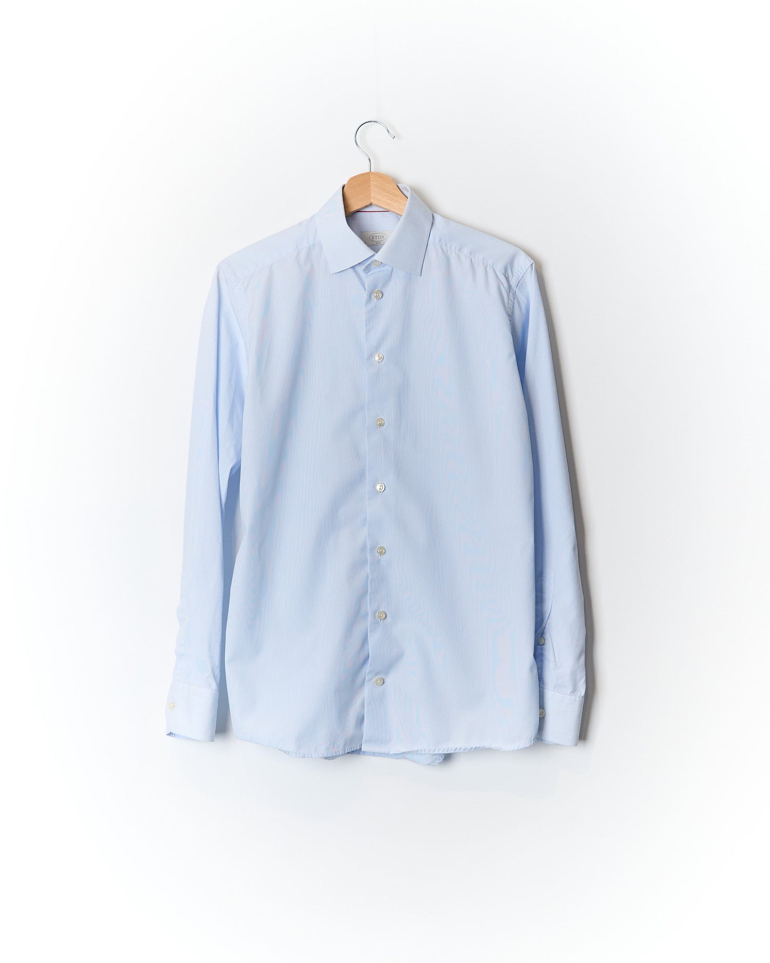 Eton Light Blue and White Striped Slim Business Shirt