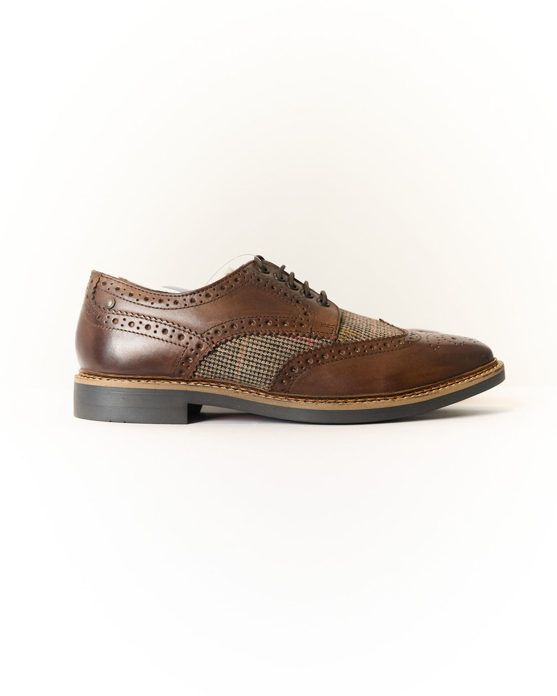 Base London Brown Rothko Brogue Tweet Shoes