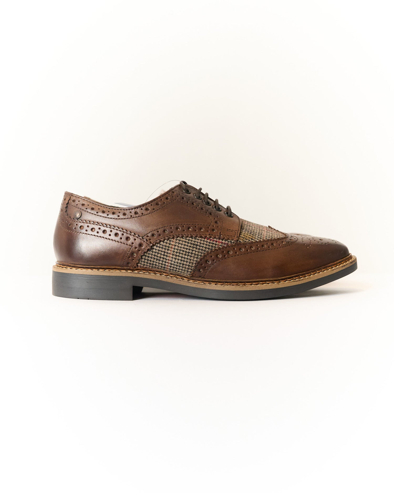 Base London Brown Rothko Brogue Tweet Shoes