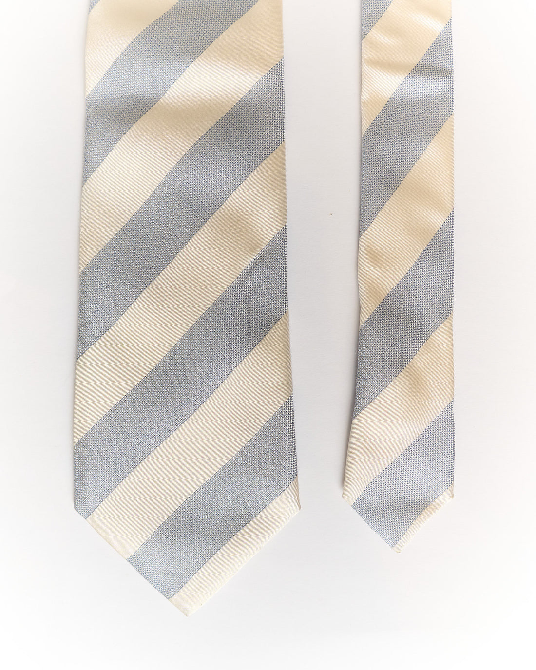 Pal Zileri Lightblue and Creme Striped Silk Tie