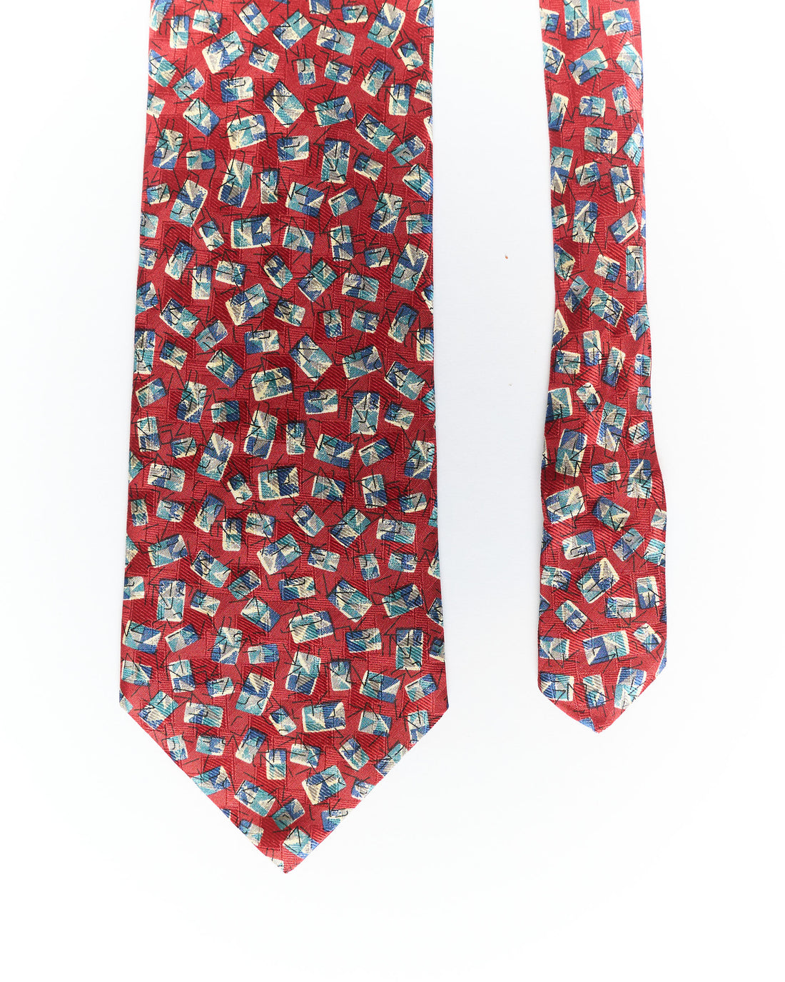 Paolo Romani Red Vintage Silk Tie