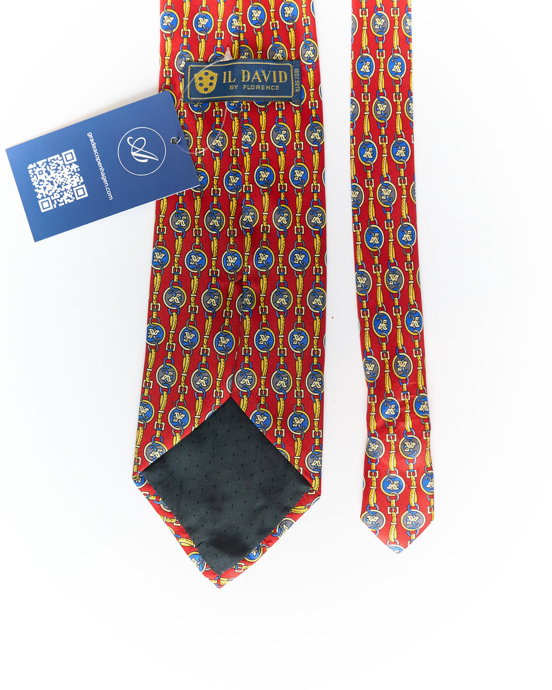 Il David by Florance Red Chain Silk Tie