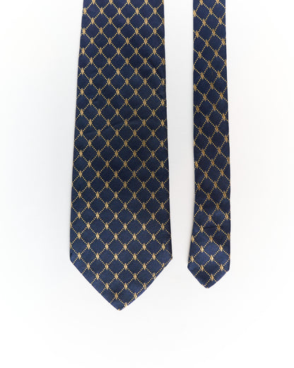 Giorgio Redaelli Blue and Gold Silk Tie