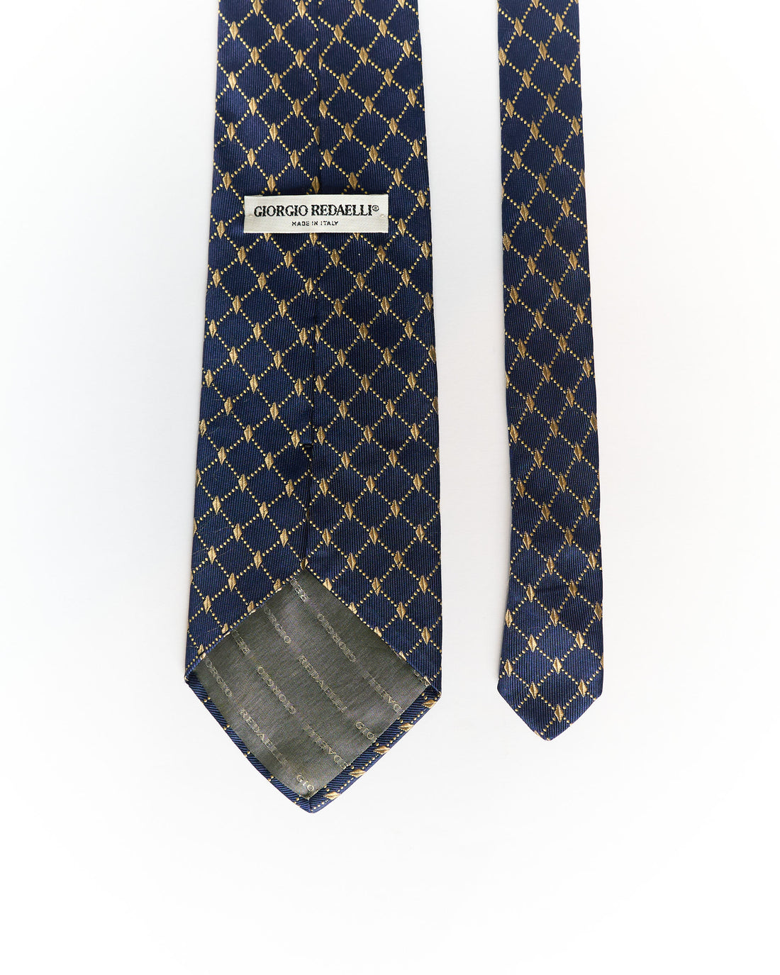 Giorgio Redaelli Seidenkrawatte in Blau und Gold