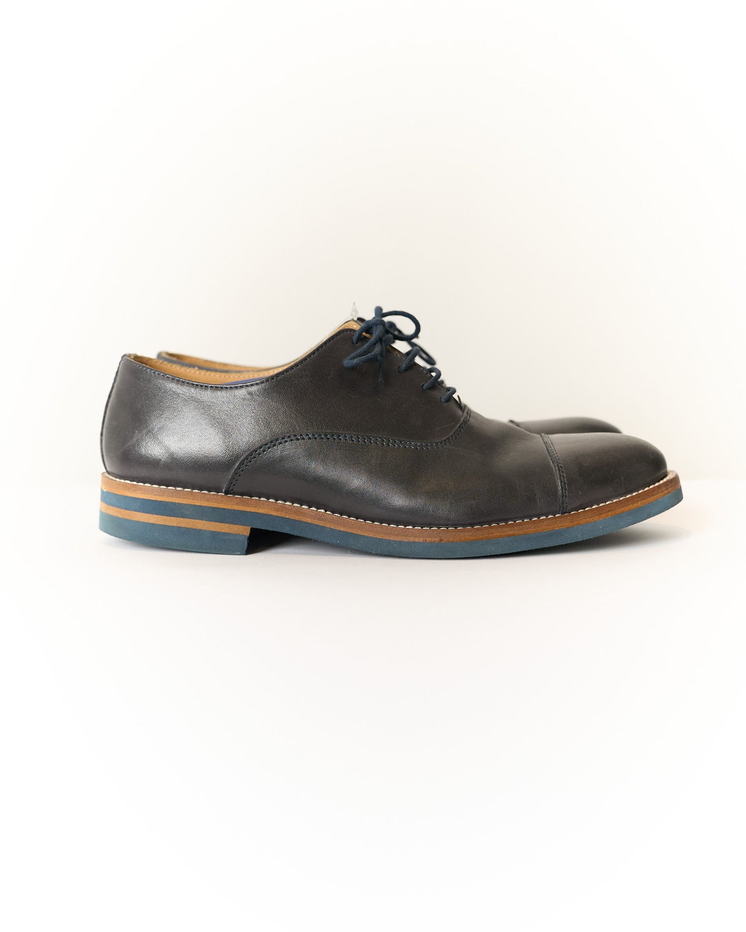 Baldinini Black Leather Derby Shoes
